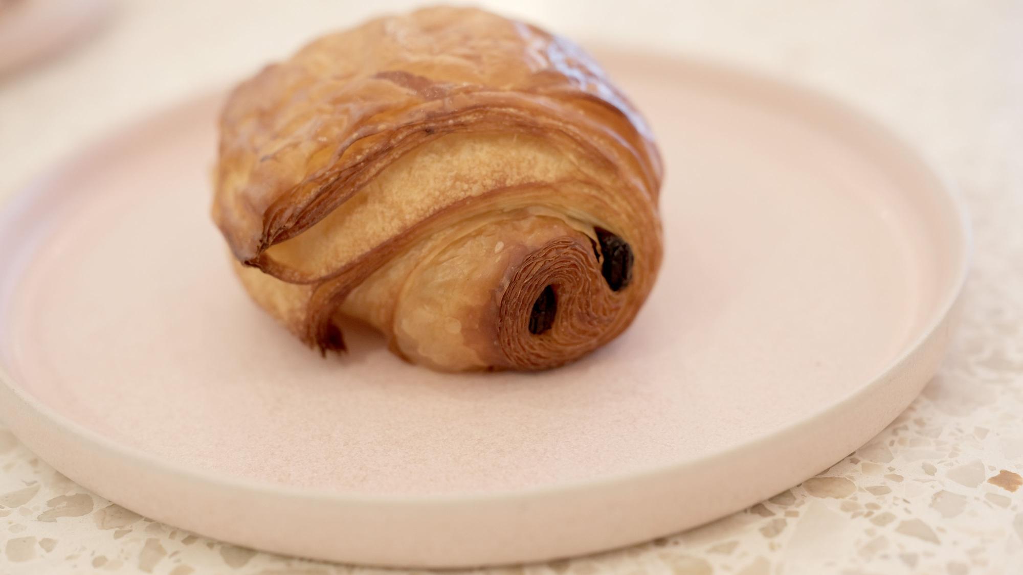 Schoko-Croissant im Goodchild-Café
