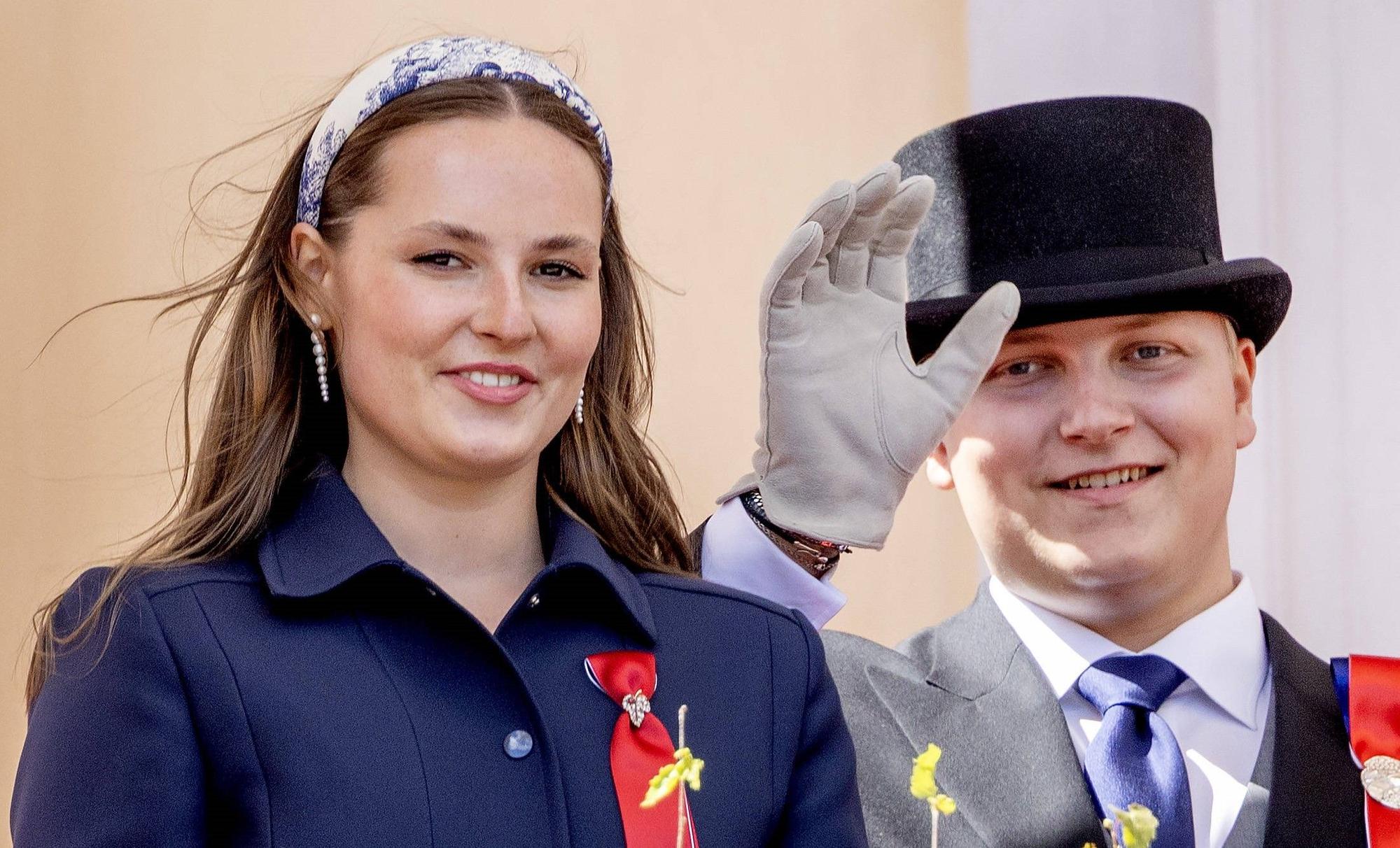 Prinzessin Ingrid Alexandra und Prinz Sverre Magnus am Nationalfeiertag.