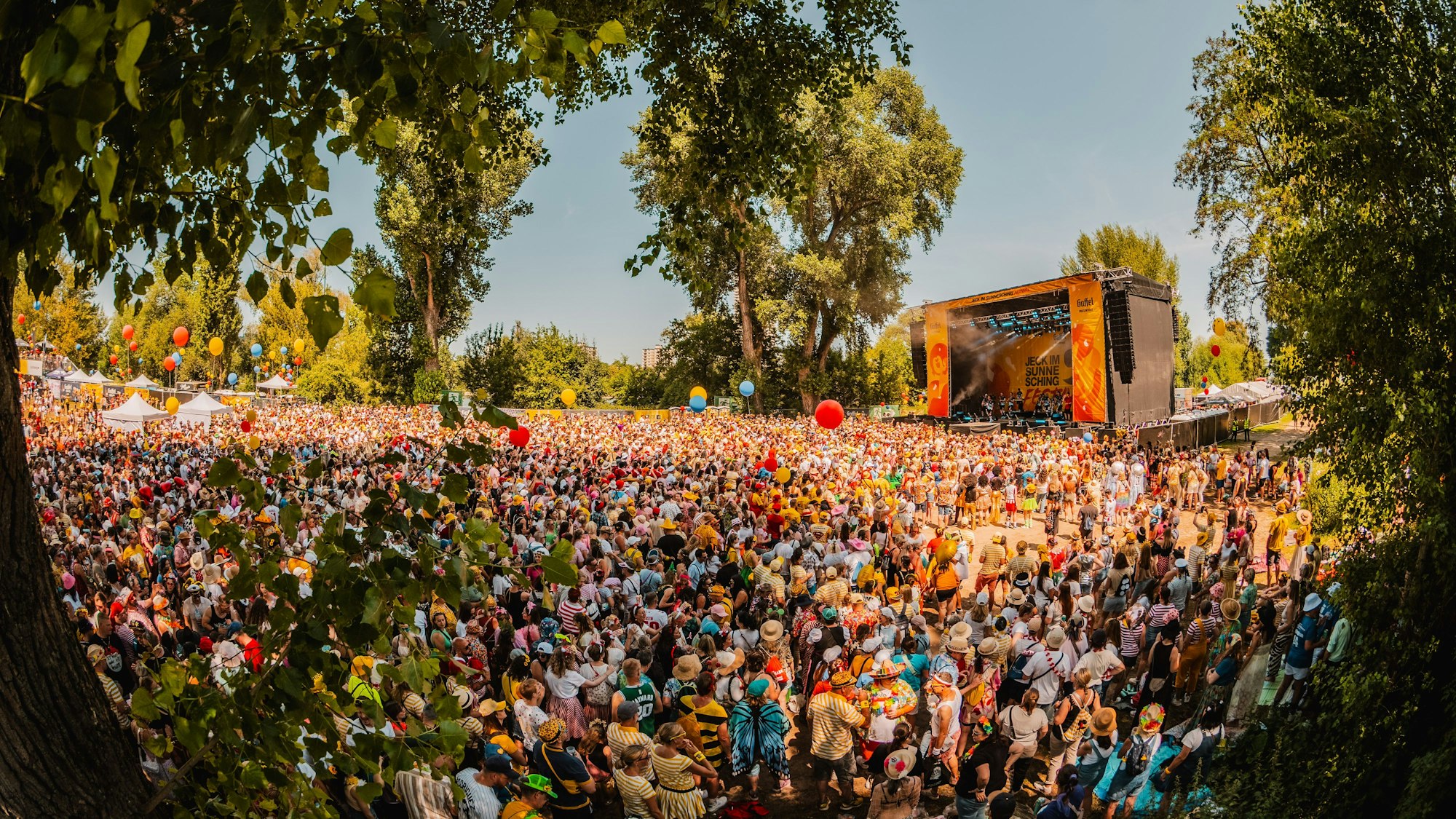Blick auf das Gelände von „Jeck im Sunnesching“.