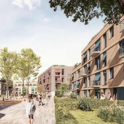 Eine Visualisierung des geplanten Neubaugebiets Alte Glashütte.