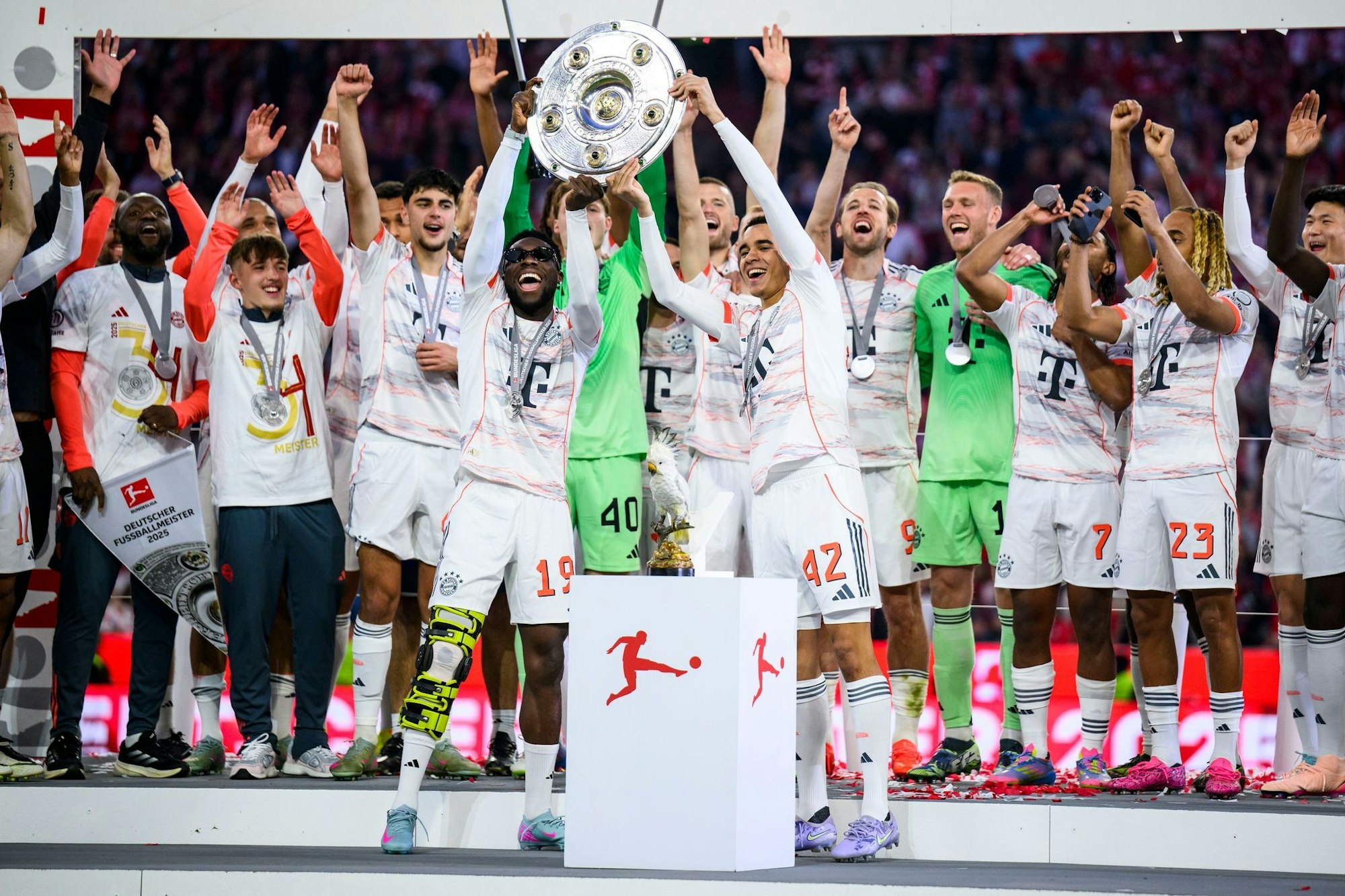 Spätestens nach 34 Spieltagen ist klar, wer die Meisterschale in die Höhe recken darf.