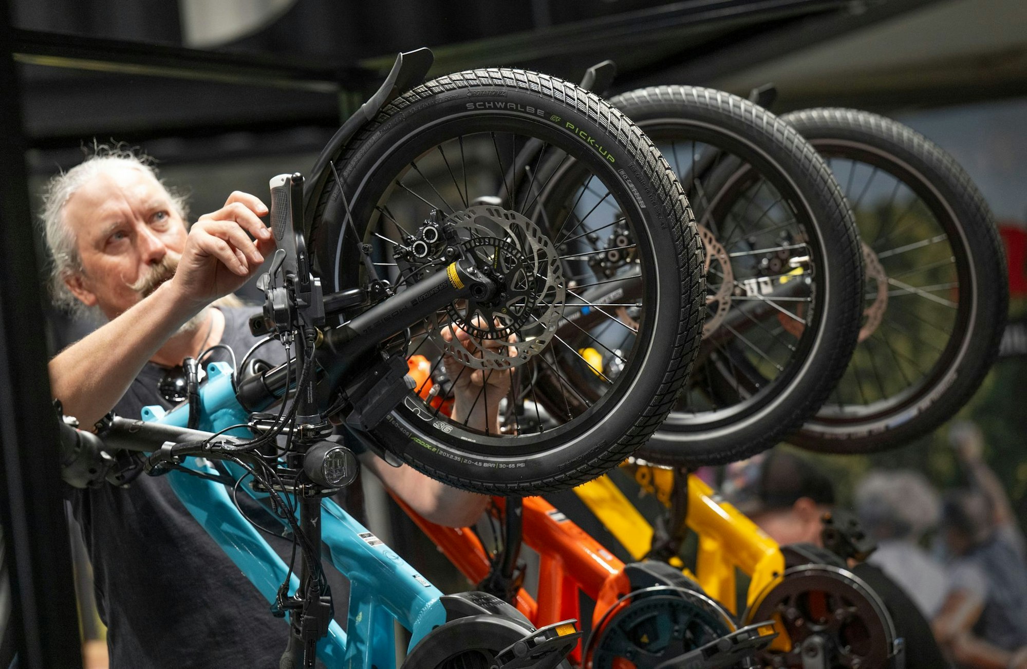 Räder über Räder bei der Messe Eurobike.