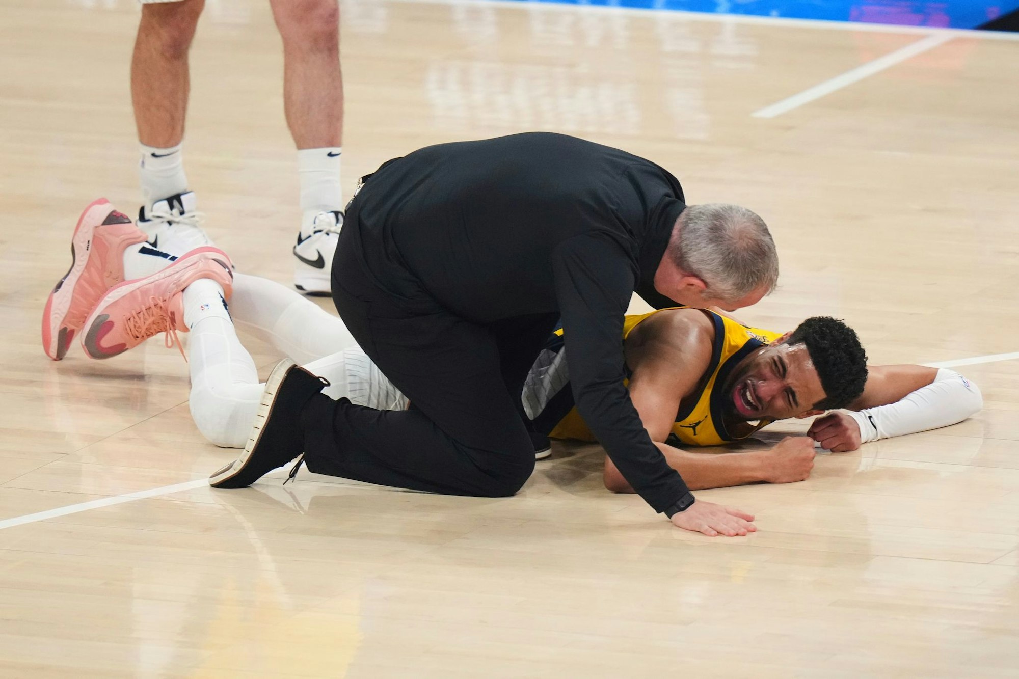 Tyrese Haliburton im Moment des Unglücks.