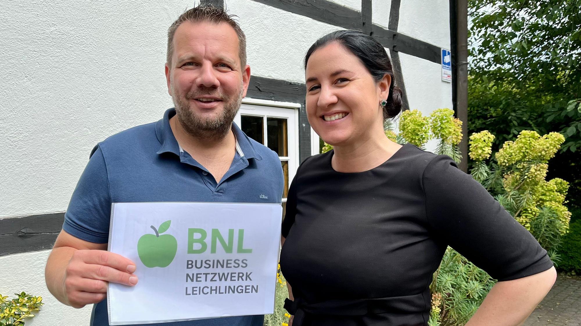 Tobias Unger und Nina Blasberg vom Business-Netzwerk Leichlingen