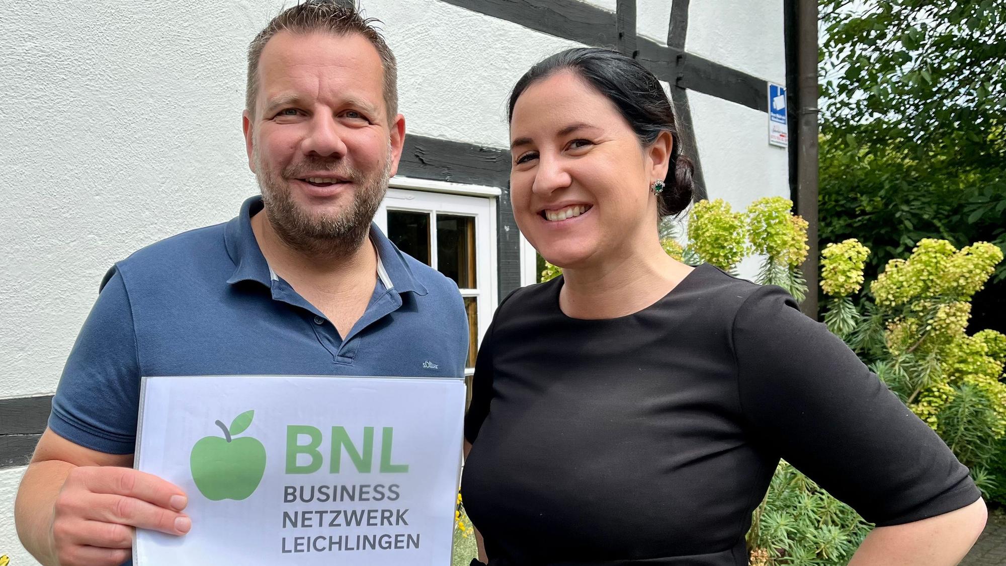 Tobias Unger und Nina Blasberg vom Business-Netzwerk Leichlingen