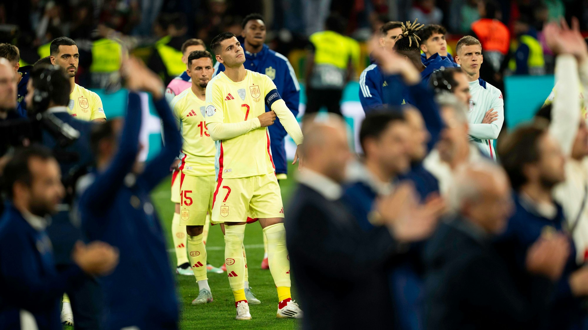 Álvaro Morata und seine Teamkollegen betrauern die Niederlage im Finale der Nations League.