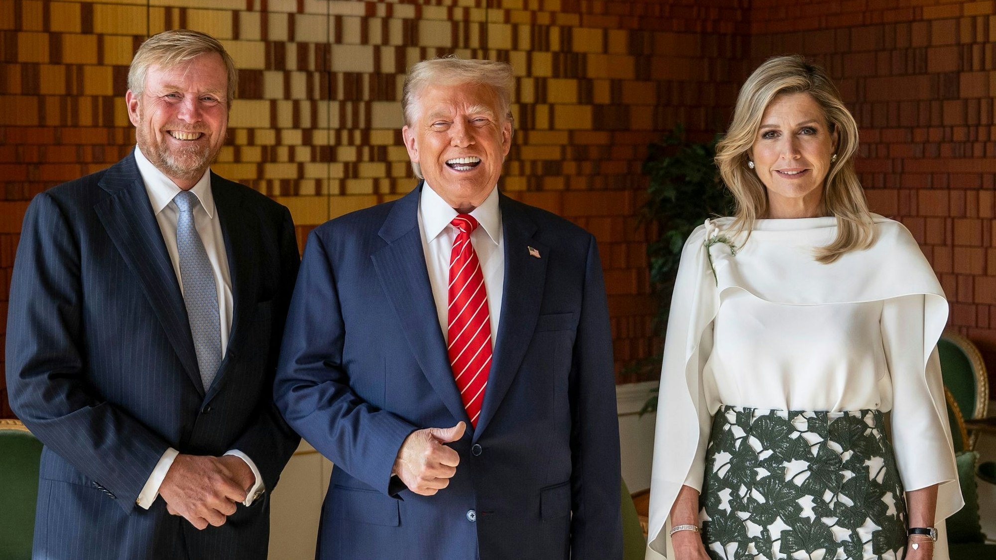 Nach dem gemeinsamen Dinner frühstückte Donald Trump auch mit dem Königspaar.