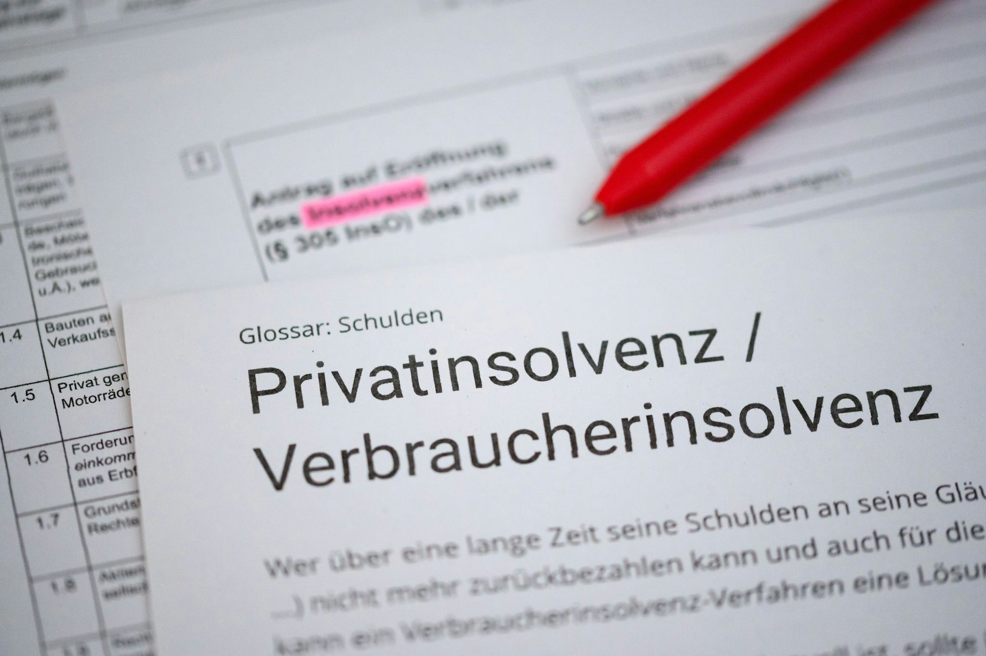 Auch bei den Verbraucherinsolvenzen sind die Zahlen deutlich gestiegen. (Symbolbild)