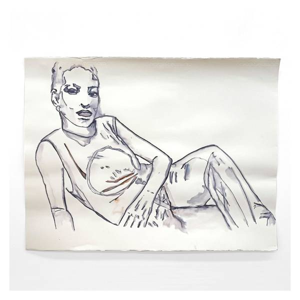 Rebecca Bournigault: lesbian, 2025, Aquarell auf Papier, 56 x 76 cm, © the artist, courtesy Galerie Biesenbach