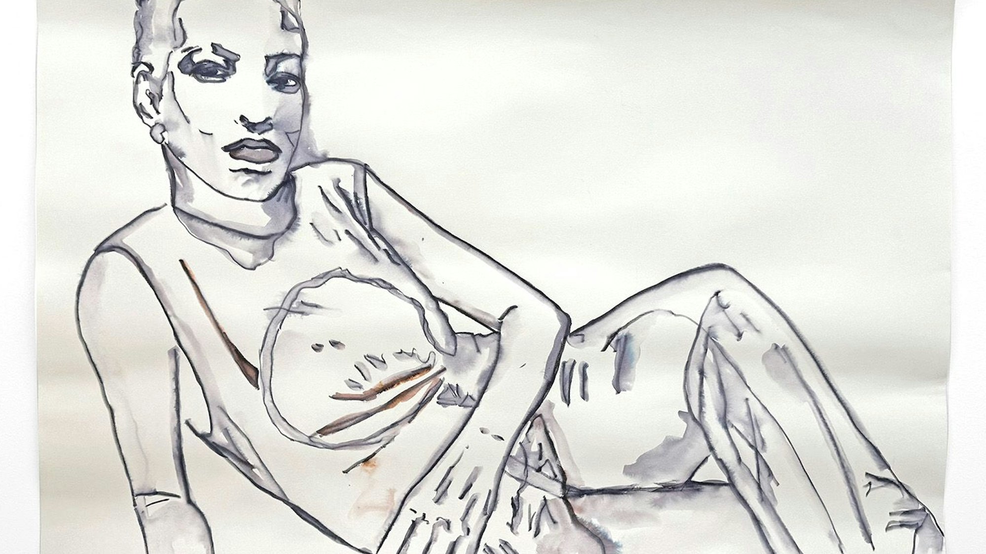 Rebecca Bournigault: lesbian, 2025, Aquarell auf Papier, 56 x 76 cm, © the artist, courtesy Galerie Biesenbach