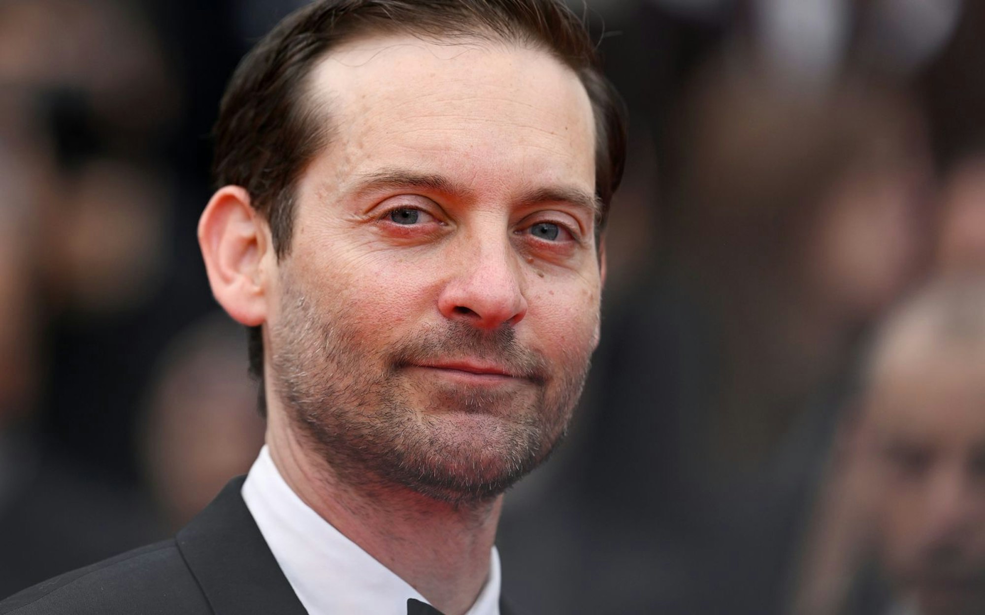 Tobey Maguire im Mai 2023 bei der Premiere von „Killers of the Flower Moon“ auf den Filmfestspielen von Cannes, in dem nicht er, sondern sein Kumpel Leonardo DiCaprio die Hauptrolle spielte. (Bild: 2023 Getty Images/Gareth Cattermole)