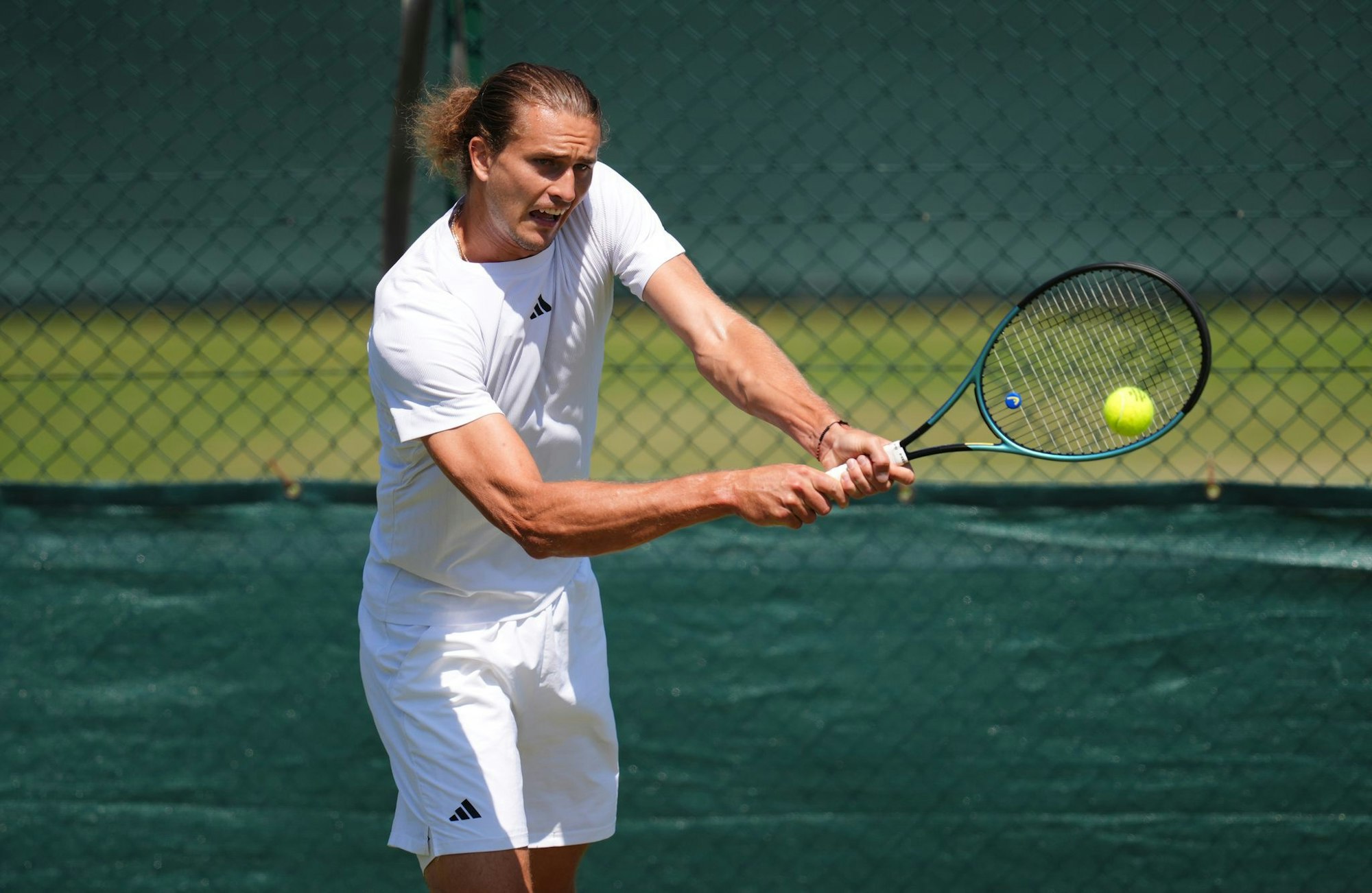Alexander Zverev schuftet im Training für Wimbledon.