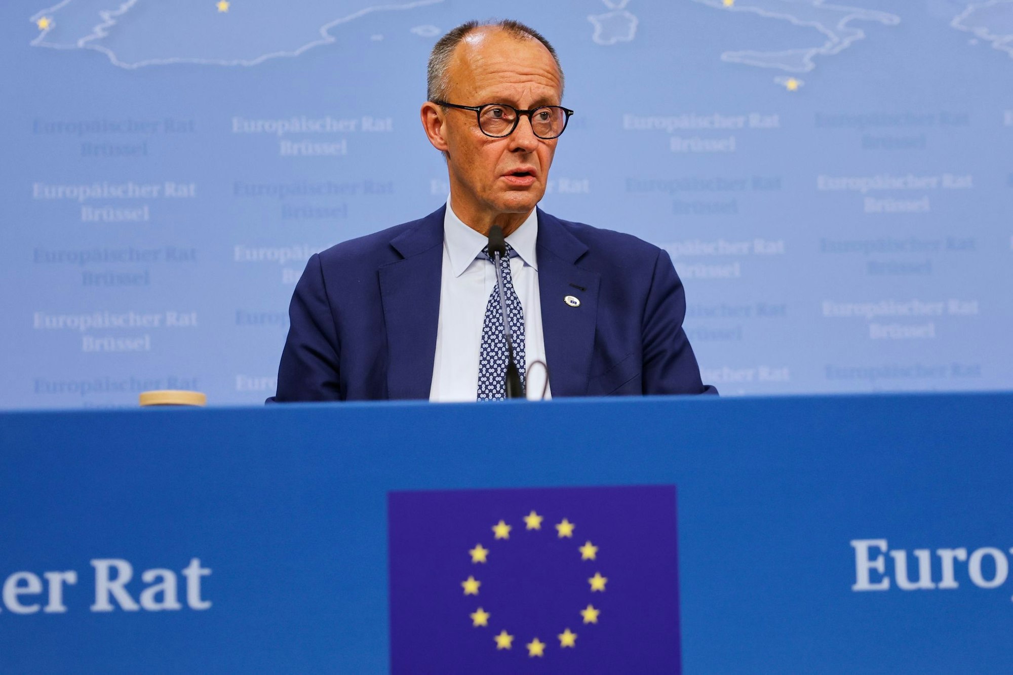 Bundeskanzler Friedrich Merz (CDU) drängt bei den Verhandlungen mit den USA auf Tempo.