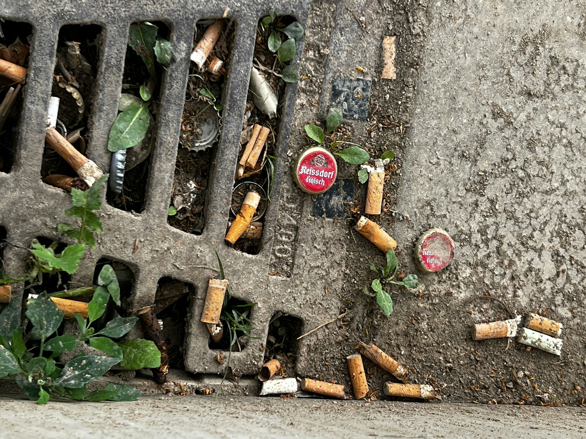 Zigarettenkippen auf dem Boden