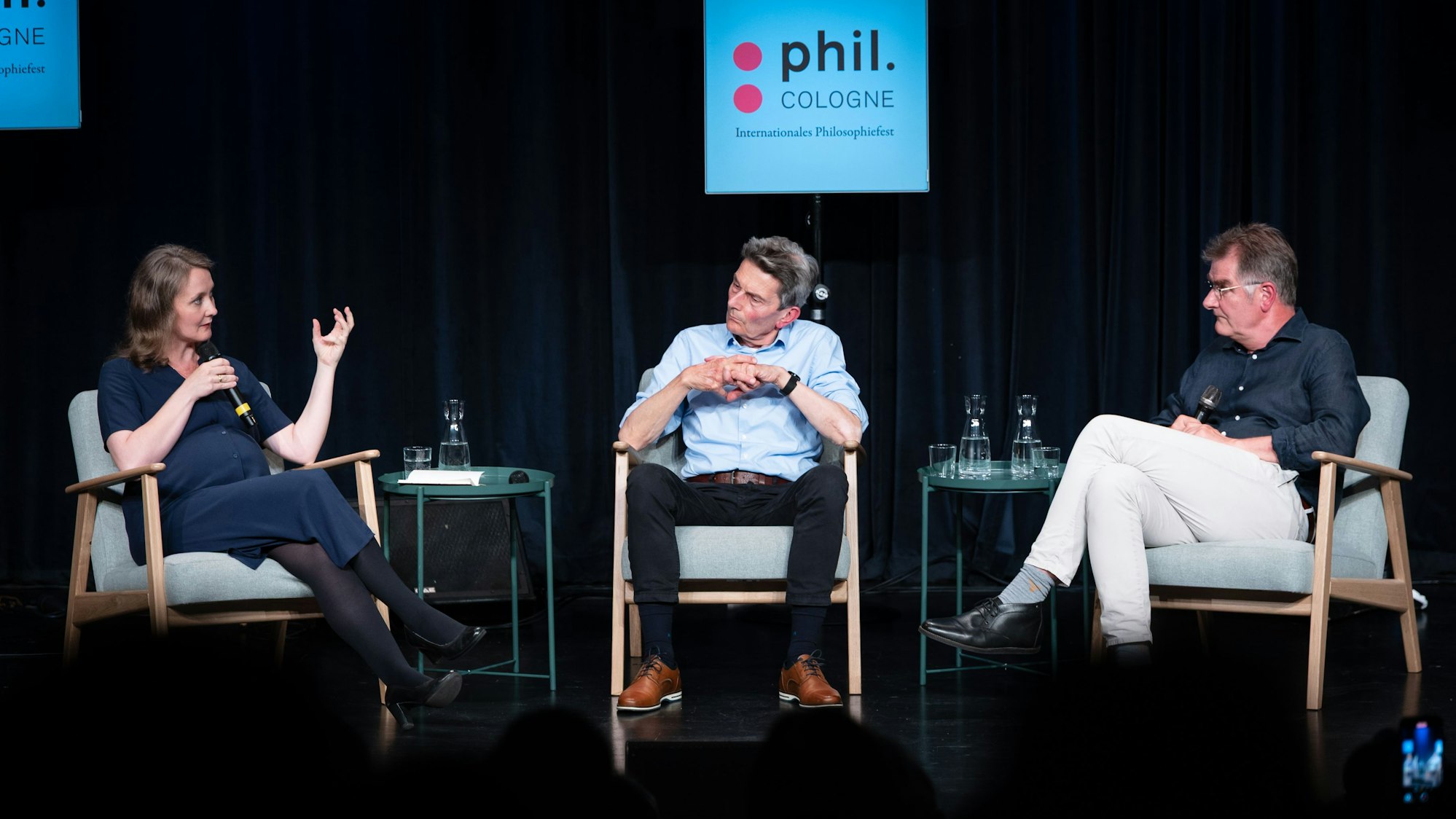 Von links nach rechts: Frauke Rostalski, Rolf Mützenich, Jürgen Wiebicke