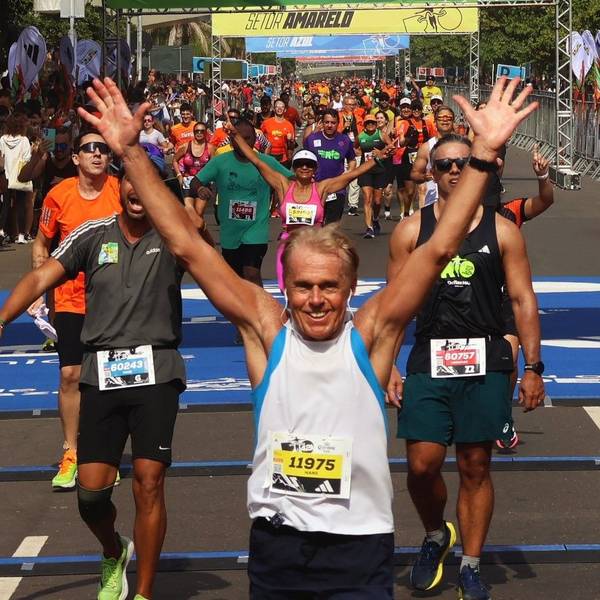 Hans Werner Wüst beim Marathon in Rio de Janeiro