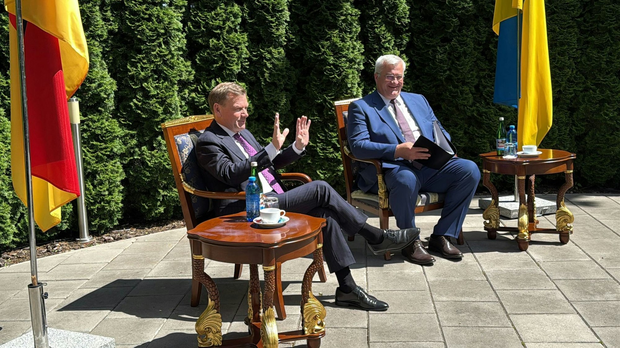 Der deutsche Außenminister Johann Wadephul (CDU) trifft in Kiew seien Amtskollegen Andrij Sybiha.