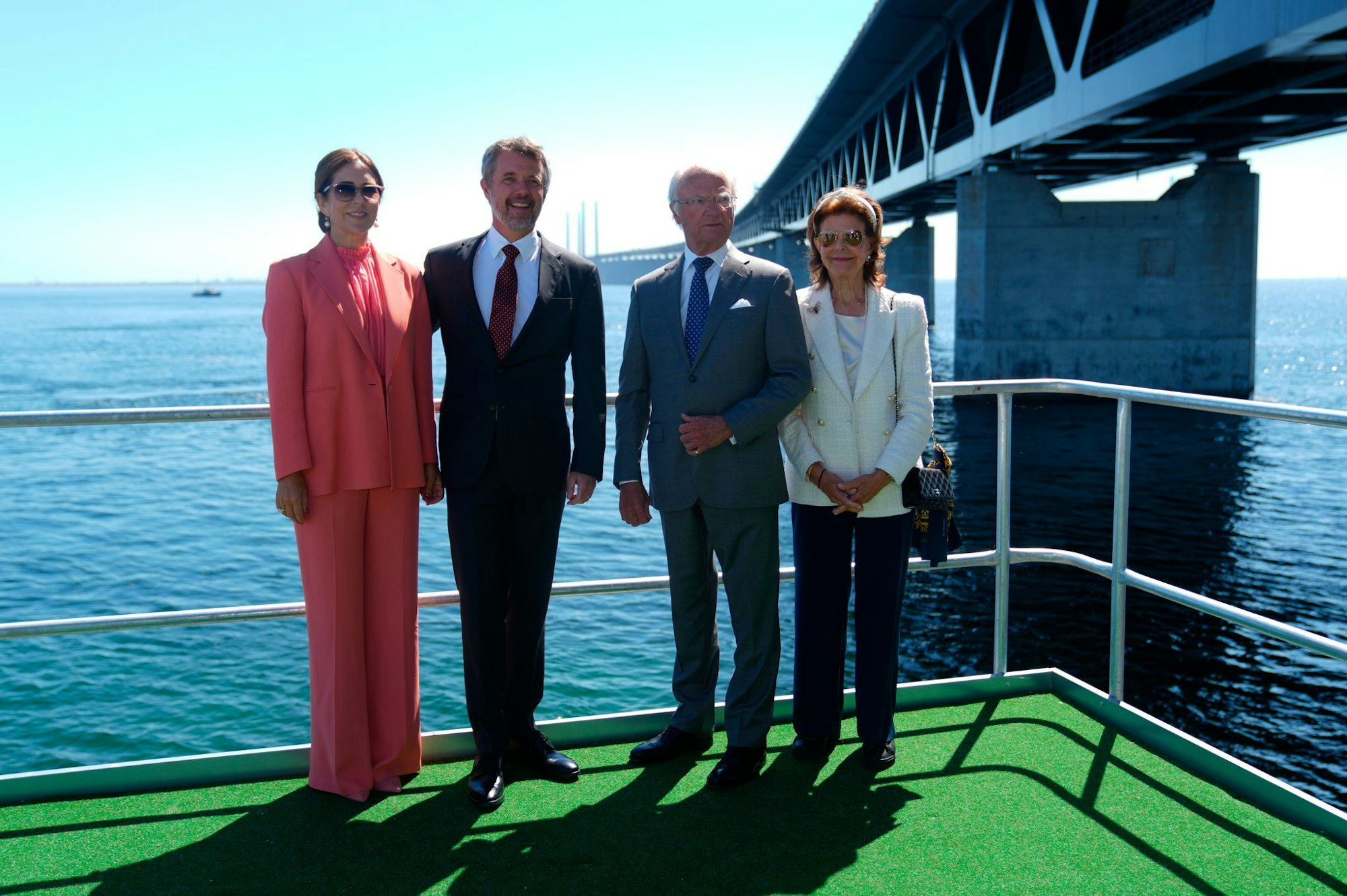 Gruppenfoto bei einem Zwischenstopp auf der Insel Peberholm.