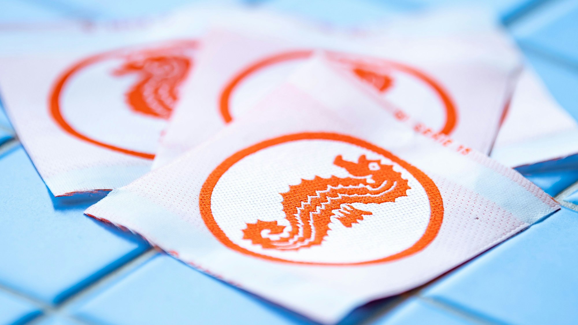 ARCHIV - 29.07.2021, Berlin: Abzeichen des Schwimm-Anfängerzeugnis "Seepferdchen". (zu dpa: «Seepferdchen-Gutscheine werden nur zögerlich angenommen»)