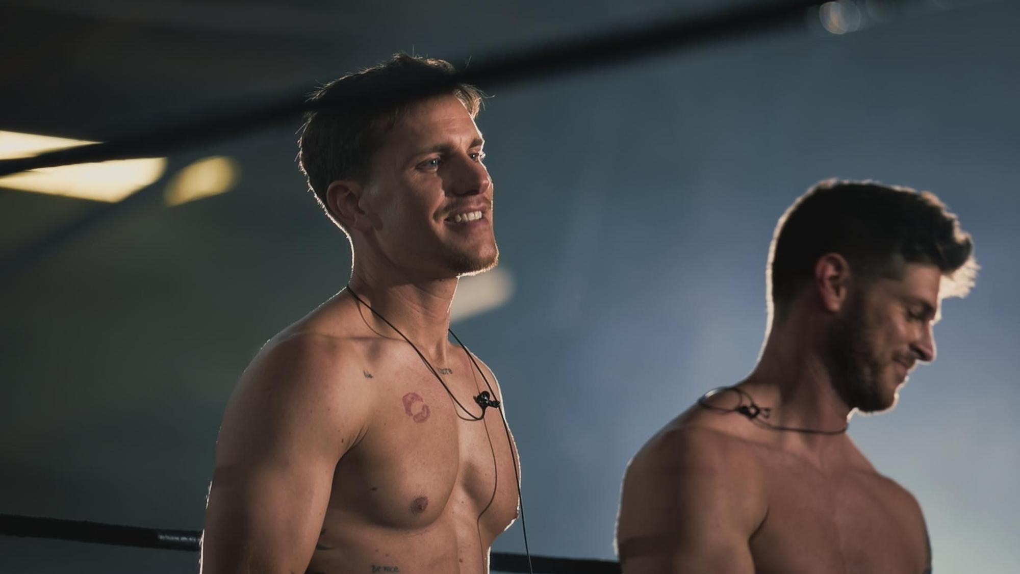 Die beiden „Bachelors“ machten beim Wrestling eine gute Figur.