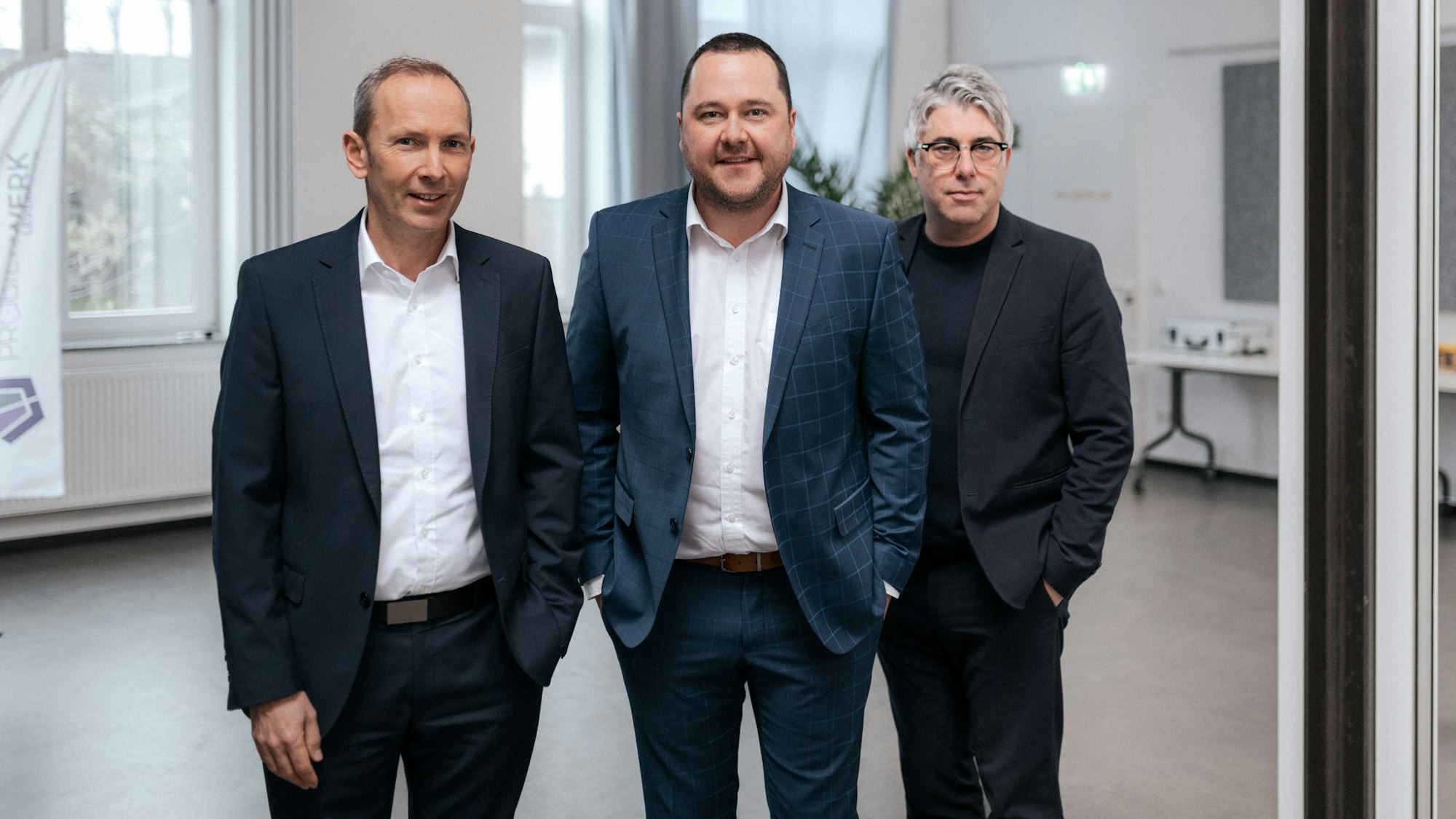 Die Chefs der WFL: Markus Märtens, Benjamin Schulz und Christian Zöller.