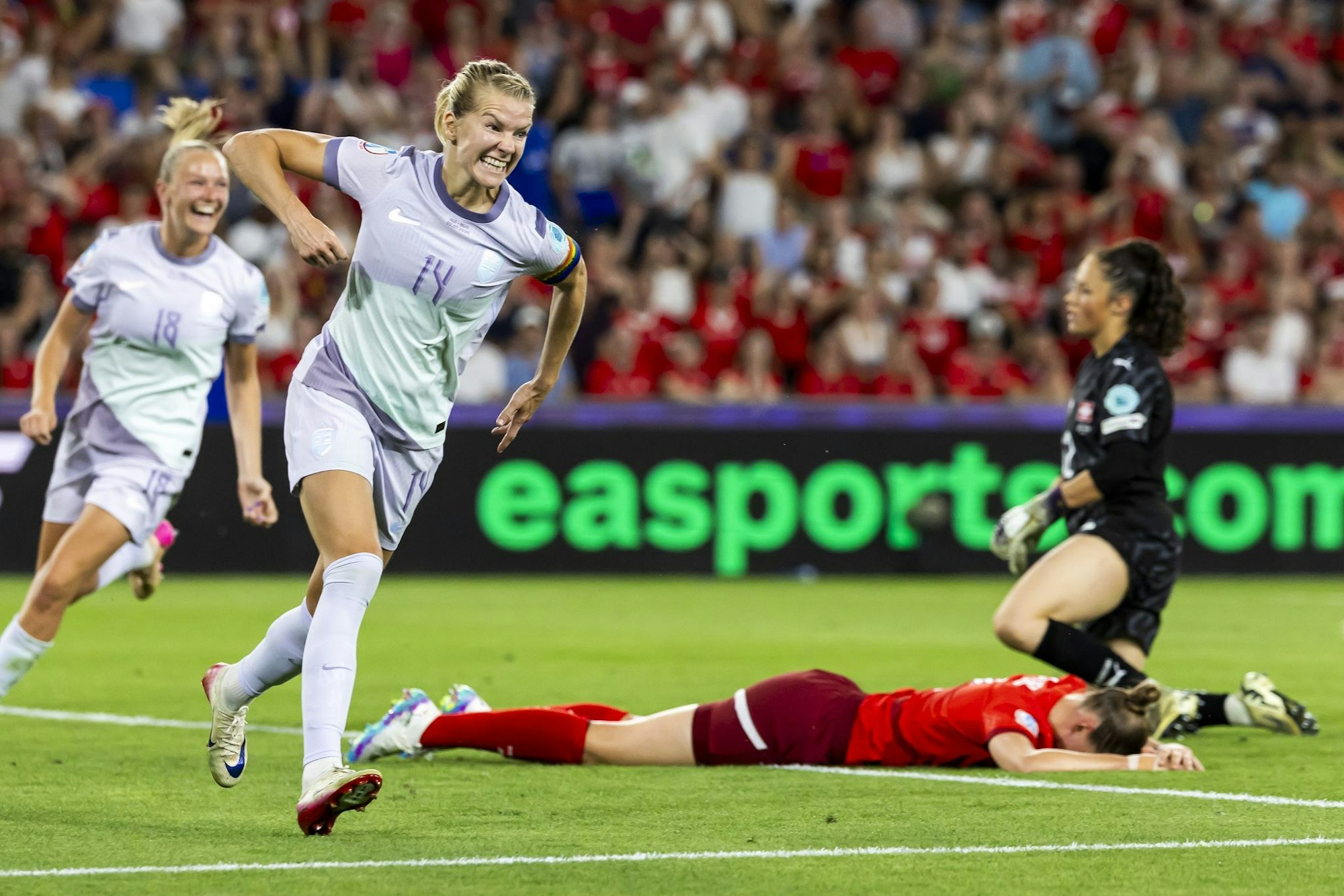 Jubelt über das 2:1 für ihr Team: Norwegens Ada Hegerberg.