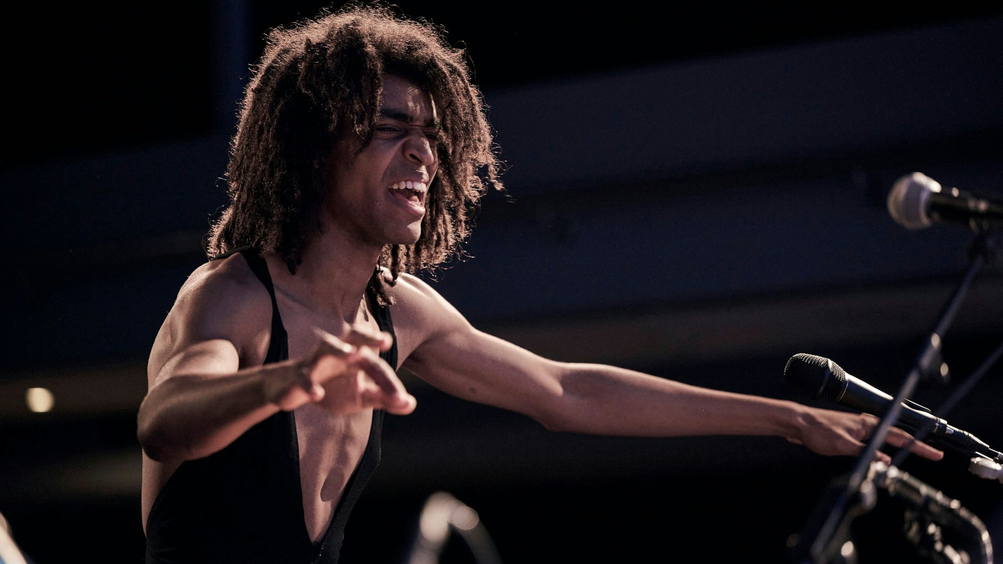 Der Vibraphonist und Posaunist Selendis S.A. Johnson in Monheim