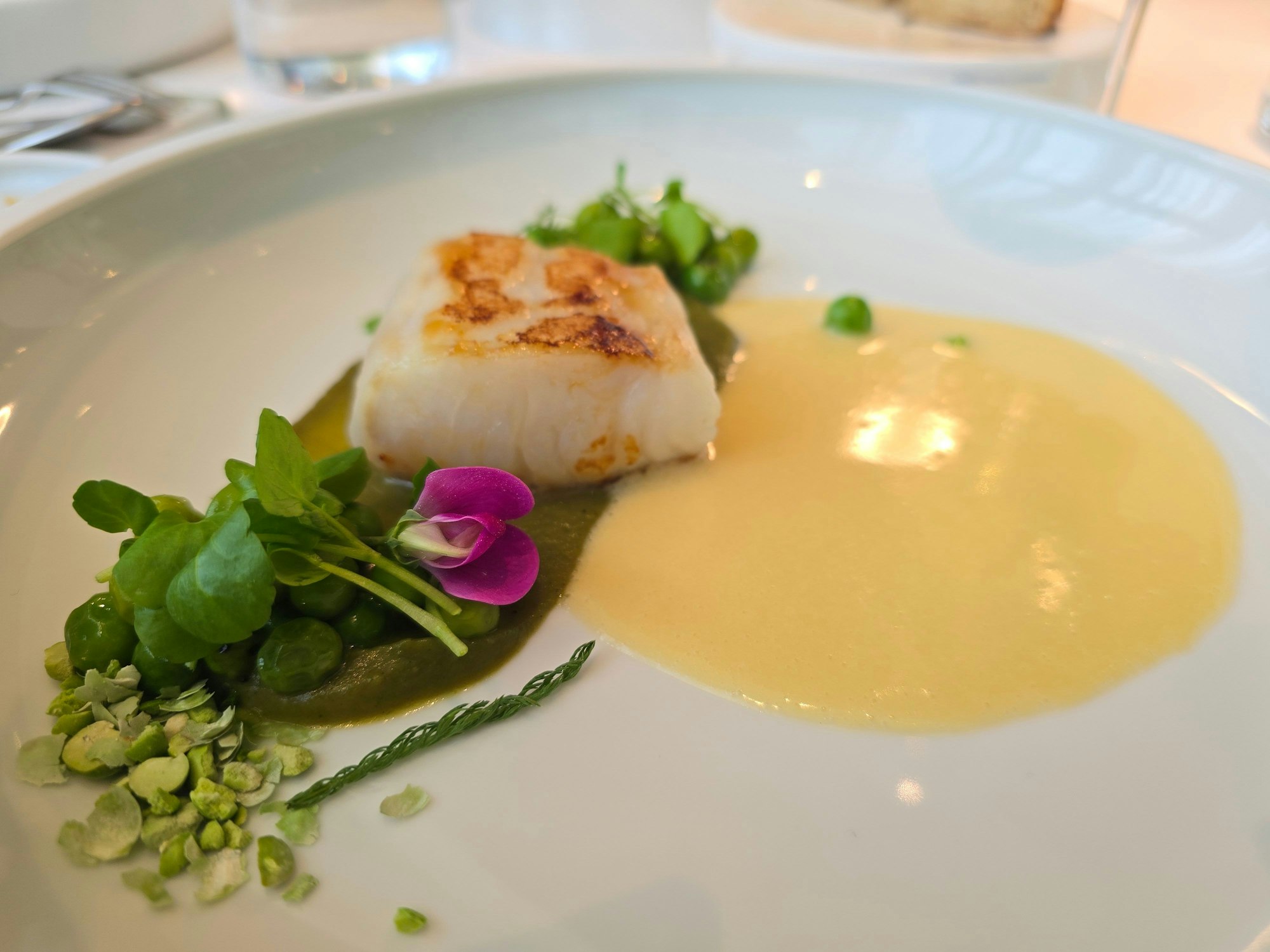 Kabeljau mit Erbsen