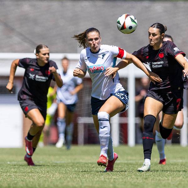 Testspiel Frauen: TSG 1899 Hoffenheim - Bayer 04 Leverkusen 04.07.2025 Melissa Kössler TSG 1899 Hoffenheim, 25, Selina Ostermeier Bayer 04 Leverkusen, 2 im Testspiel der Frauenmannschaften der TSG 1899 Hoffenheim und Bayer 04 Leverkusen am 04.07.2025 im Schulstadion in Westerburg *** Test match women TSG 1899 Hoffenheim Bayer 04 Leverkusen 04 07 2025 Melissa Kössler TSG 1899 Hoffenheim, 25 , Selina Ostermeier Bayer 04 Leverkusen, 2 in the test match between the womens teams of TSG 1899 Hoffenheim and Bayer 04 Leverkusen on 04 07 2025 at the school stadium in Westerburg Copyright: xBEAUTIFULxSPORTS/Meuselx