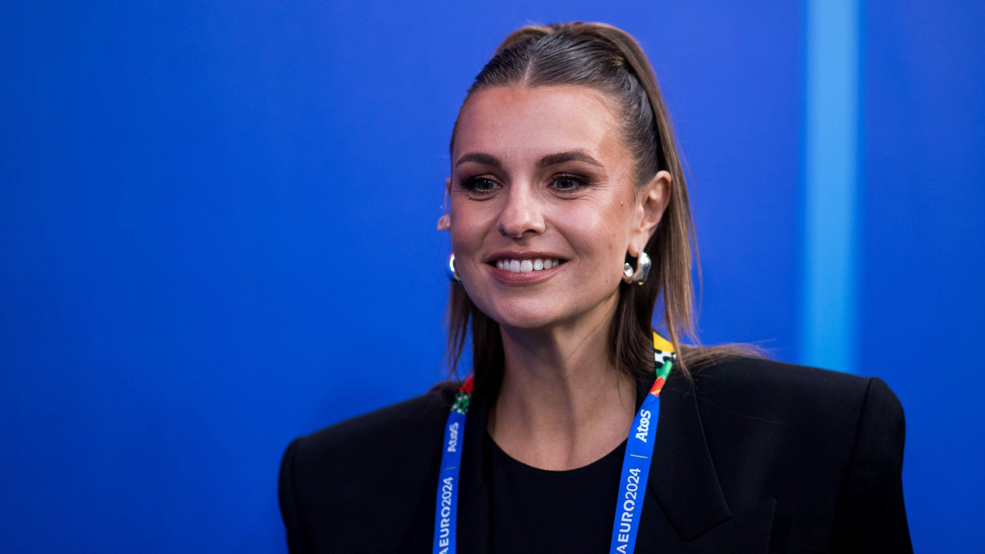 Laura Wontorra RTL / Magenta TV Moderatorin, GER, Austria AUT vs Tuerkiye TUR, Fussball Europameisterschaft, UEFA EURO, EM, Europameisterschaft,Fussball 2024, Round of 16, 02.07.2024 GER, Austria AUT vs Tuerkiye TUR, Fussball Europameisterschaft, UEFA EURO 2024, Round of 16, 02.07.2024 Leipzig *** Laura Wontorra RTL Magenta Sport TV Presenter , GER, Austria AUT vs Tuerkiye TUR , European Football Championship, UEFA EURO 2024, Round of 16, 02 07 2024 GER, Austria AUT vs Tuerkiye TUR , European Football Championship, UEFA EURO 2024, Round of 16, 02 07 2024 Leipzig Copyright: xEibner-Pressefoto/Memmlerx EP_MMR