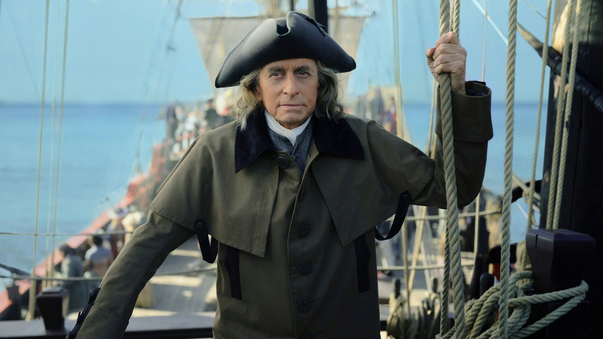 Michael Douglas als Benjamin Franklin.
