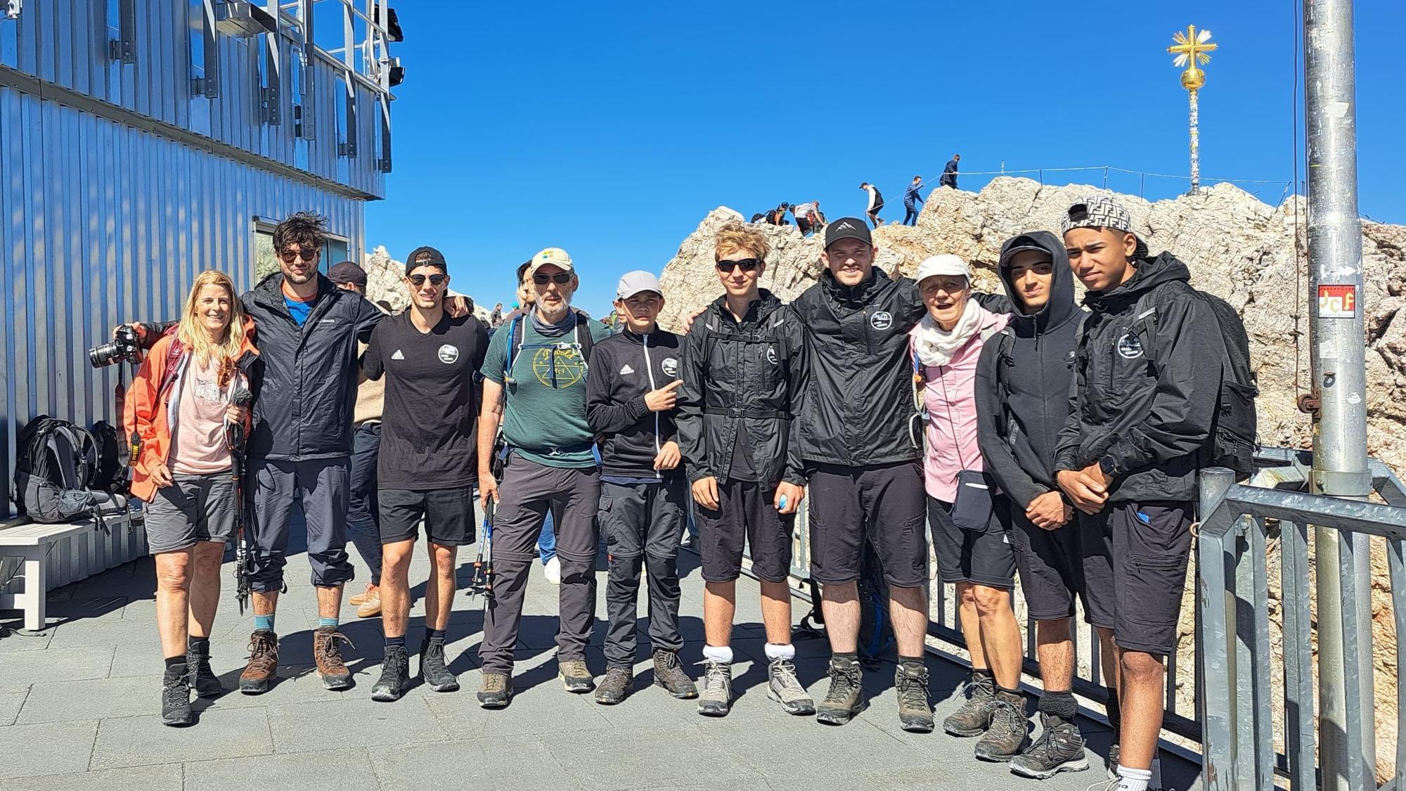 Ziel erreicht: der Gipfel der Zugspitze.