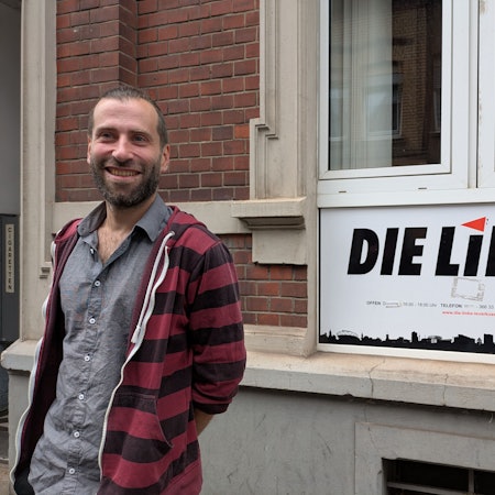 Keneth Dietrich tritt für die Linkspartei als Oberbürgermeisterkandidat an.