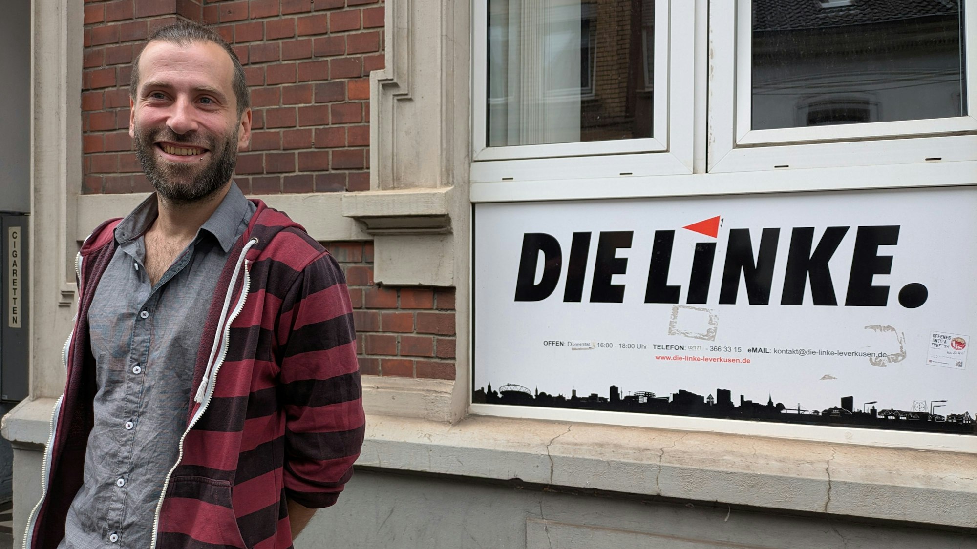 Keneth Dietrich tritt für die Linkspartei als Oberbürgermeisterkandidat an.