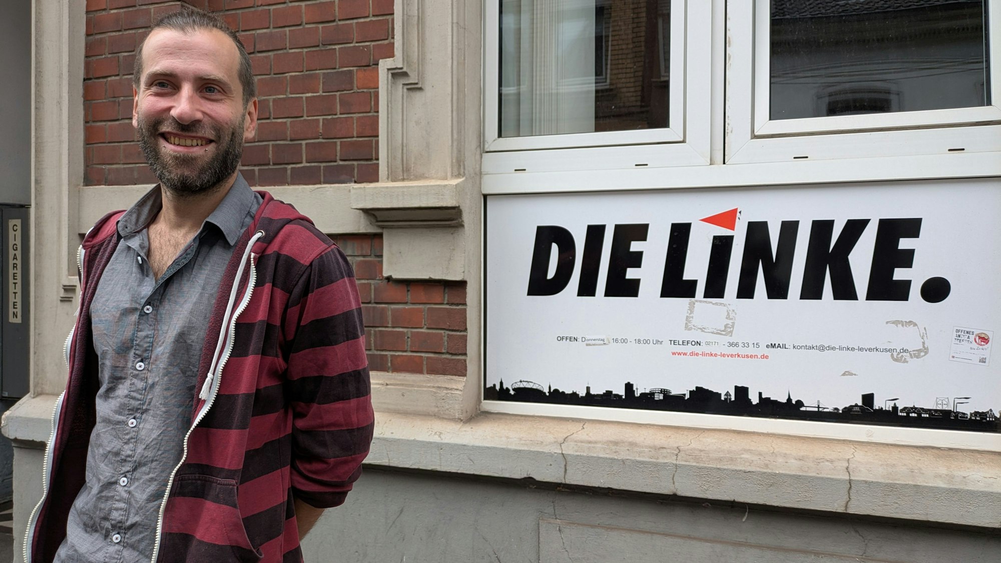 Keneth Dietrich ist Sprecher der neuen Linken-Fraktion im Leverkusener Rat.