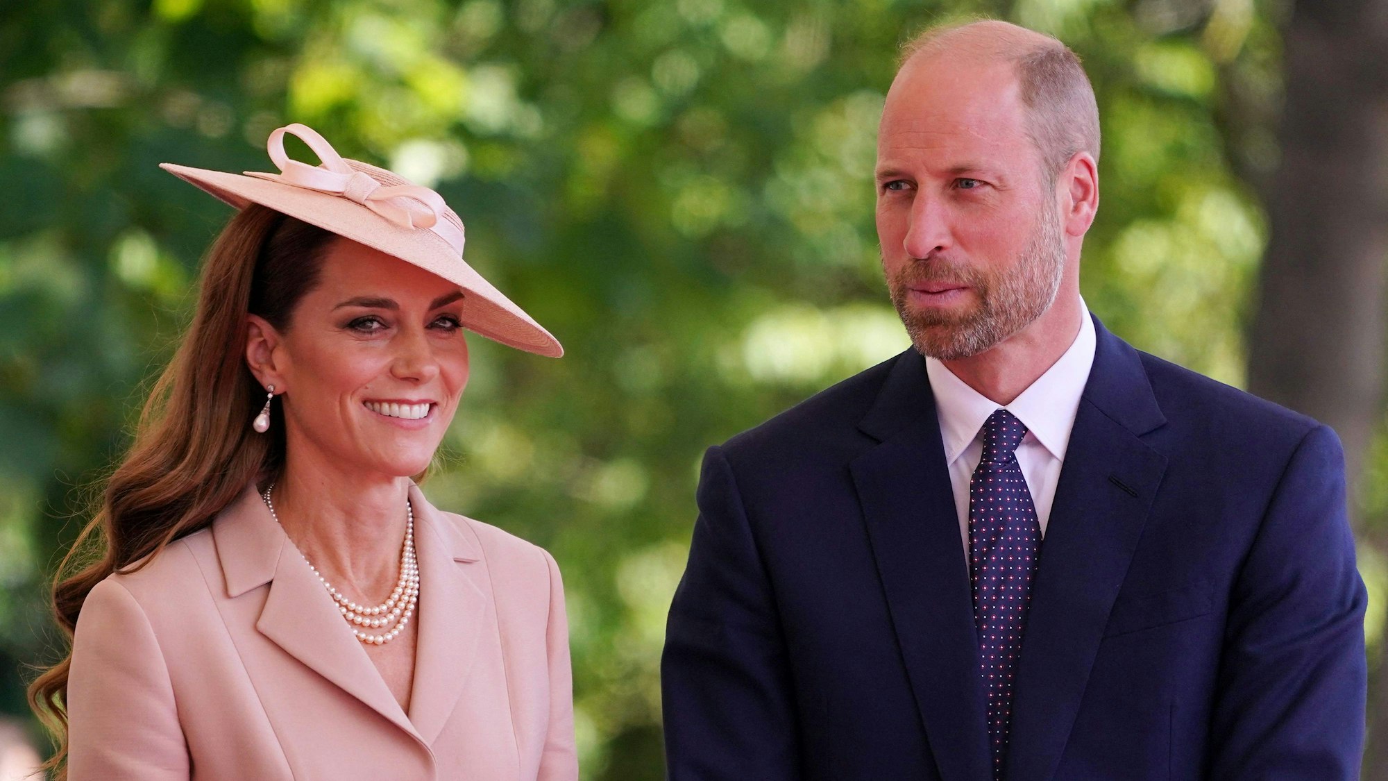 Prinzessin Kate und Prinz William beim Empfang von Präsident Macron: Zeremonieller Auftakt des dreitägigen Staatsbesuchs am 8. Juli 2025 in Windsor.