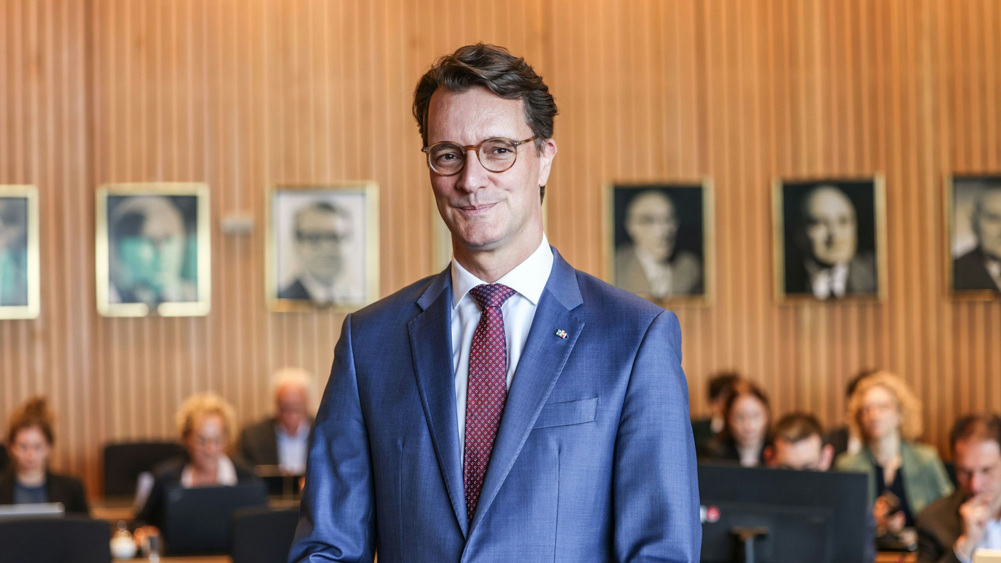 Hendrik Wüst (CDU), Ministerpräsident von Nordrhein-Westfalen, diese Woche im Düsseldorfer Landtag.