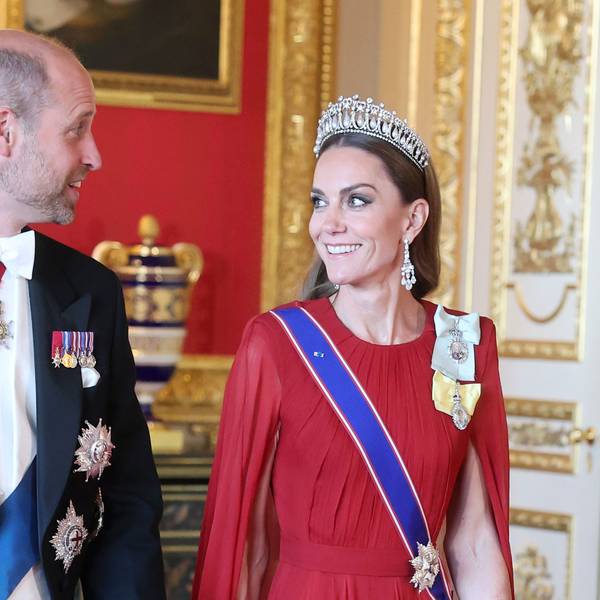 Prinz William und Prinzessin Kate beim Staatsbankett für den französischen Präsidenten Macron und seine Frau auf Schloss Windsor.