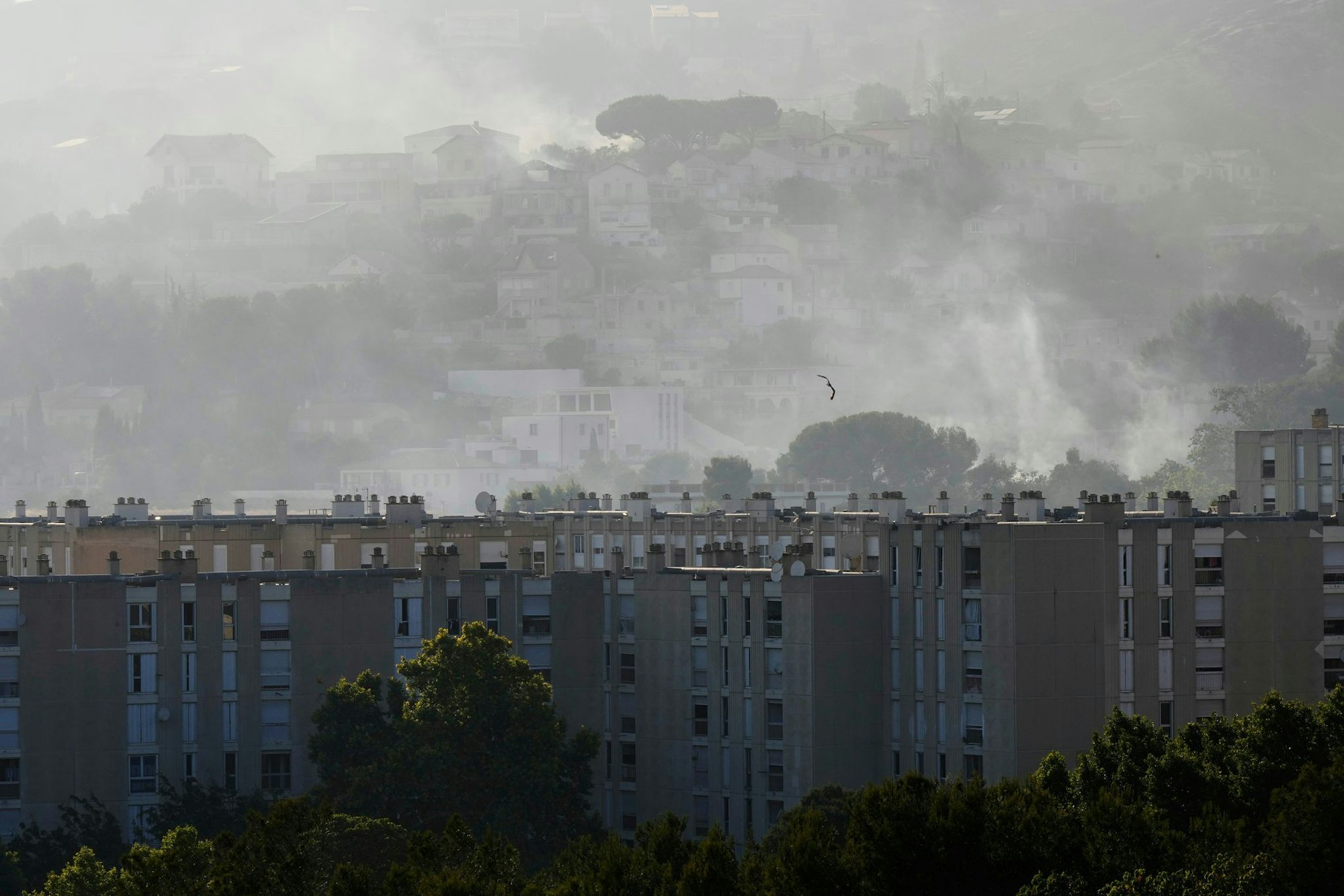 Der riesige Brand bei Marseille versetzte die Einwohner in Schrecken.