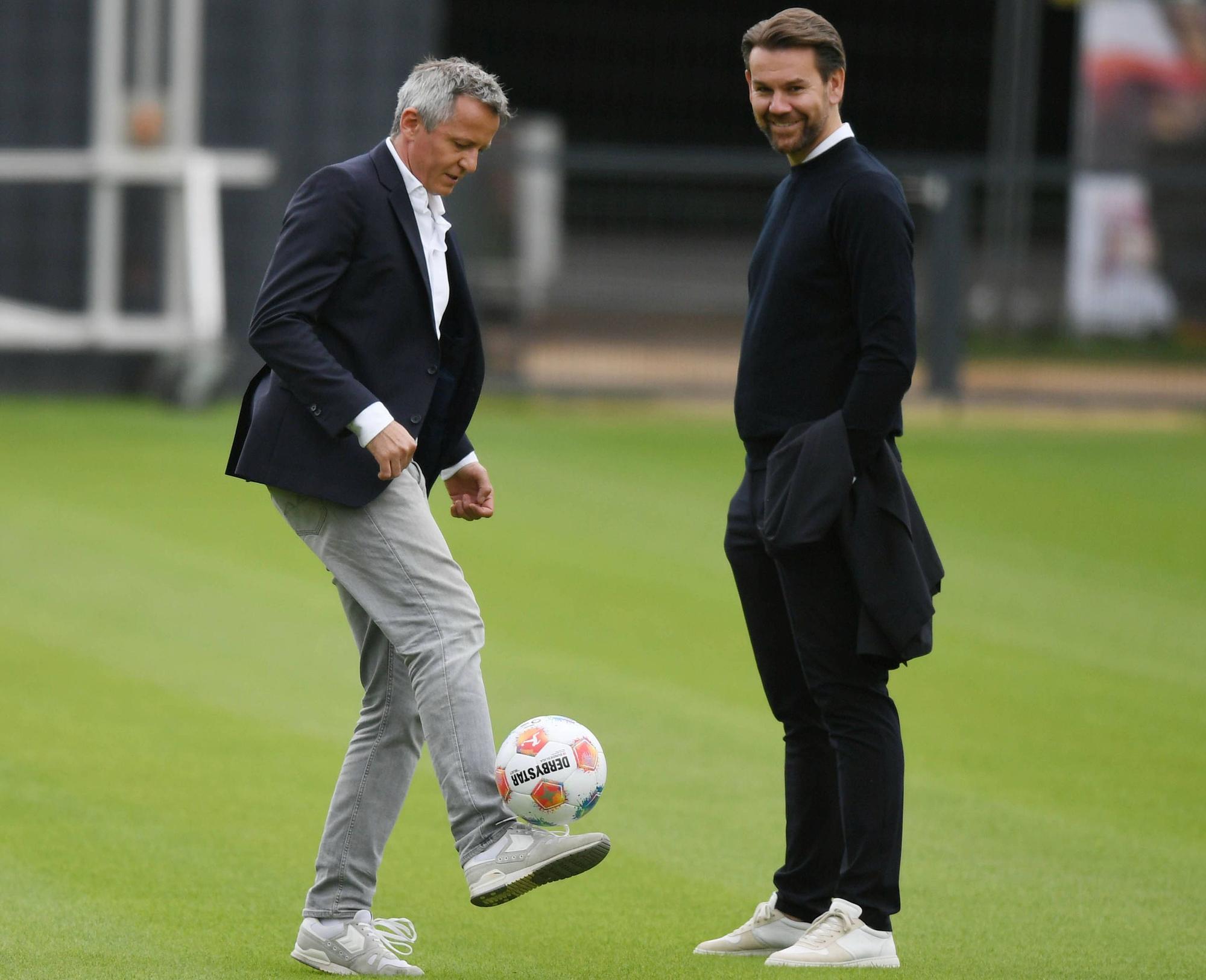 Philipp Türoff, einst Leistungssportler als Tennisspieler, und Ex-FC-Keeper Thomas Kessler.