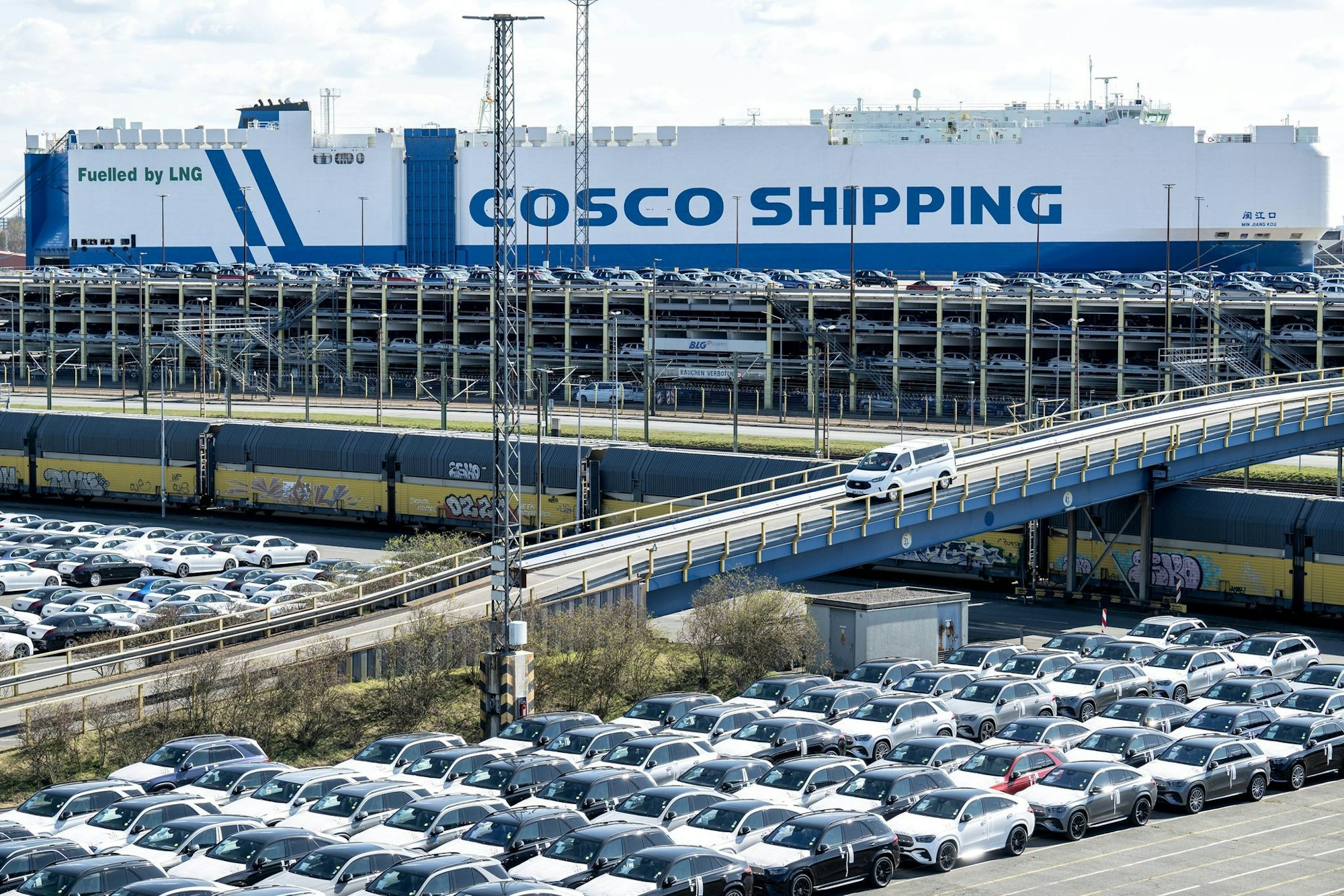 Der Export ist für die deutsche Autoindustrie von entscheidender Bedeutung. (Archivbild)