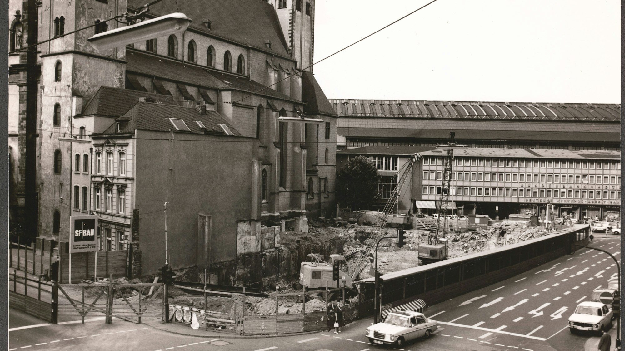 Ein Blick auf die Baustelle in den 1970er-Jahren. 1976 war der Bau abgeschlossen.