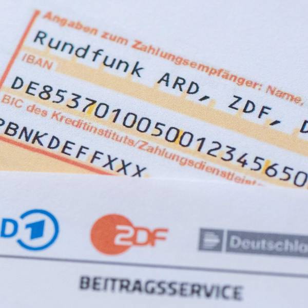 Überweisung für Rundfunkbeitrag.