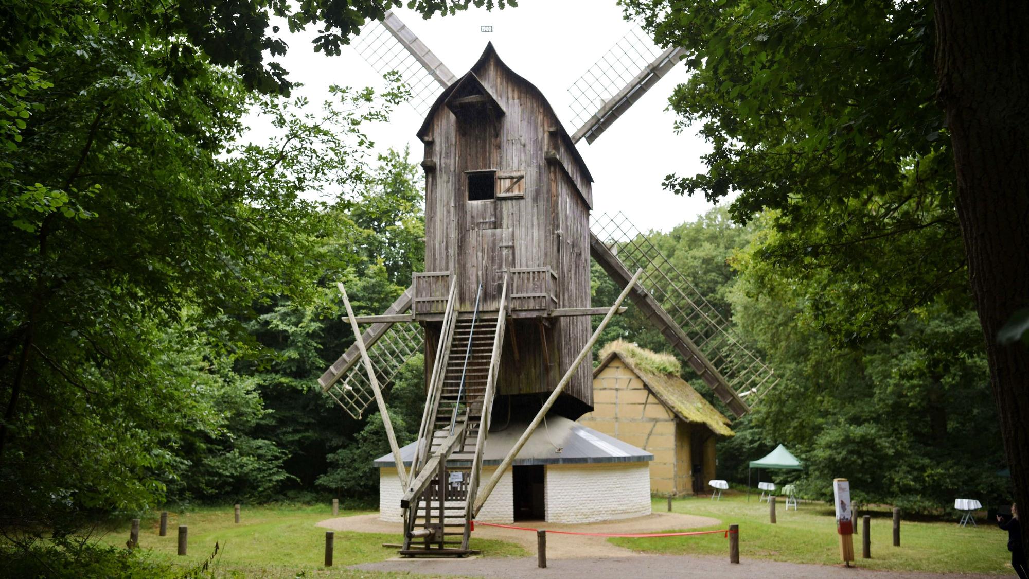 Die Mühle im LVR-Freilichtmuseum in Mechernich-Kommern.