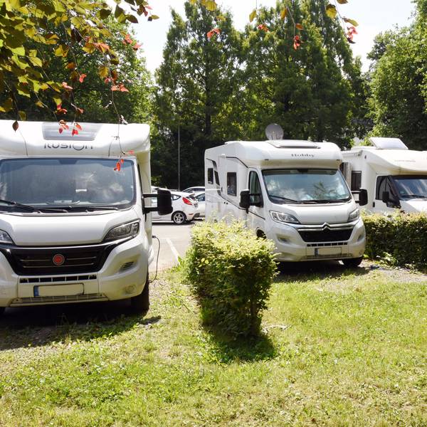 Die Wohnmobilstellplätze an den Ohler Wiesen.
