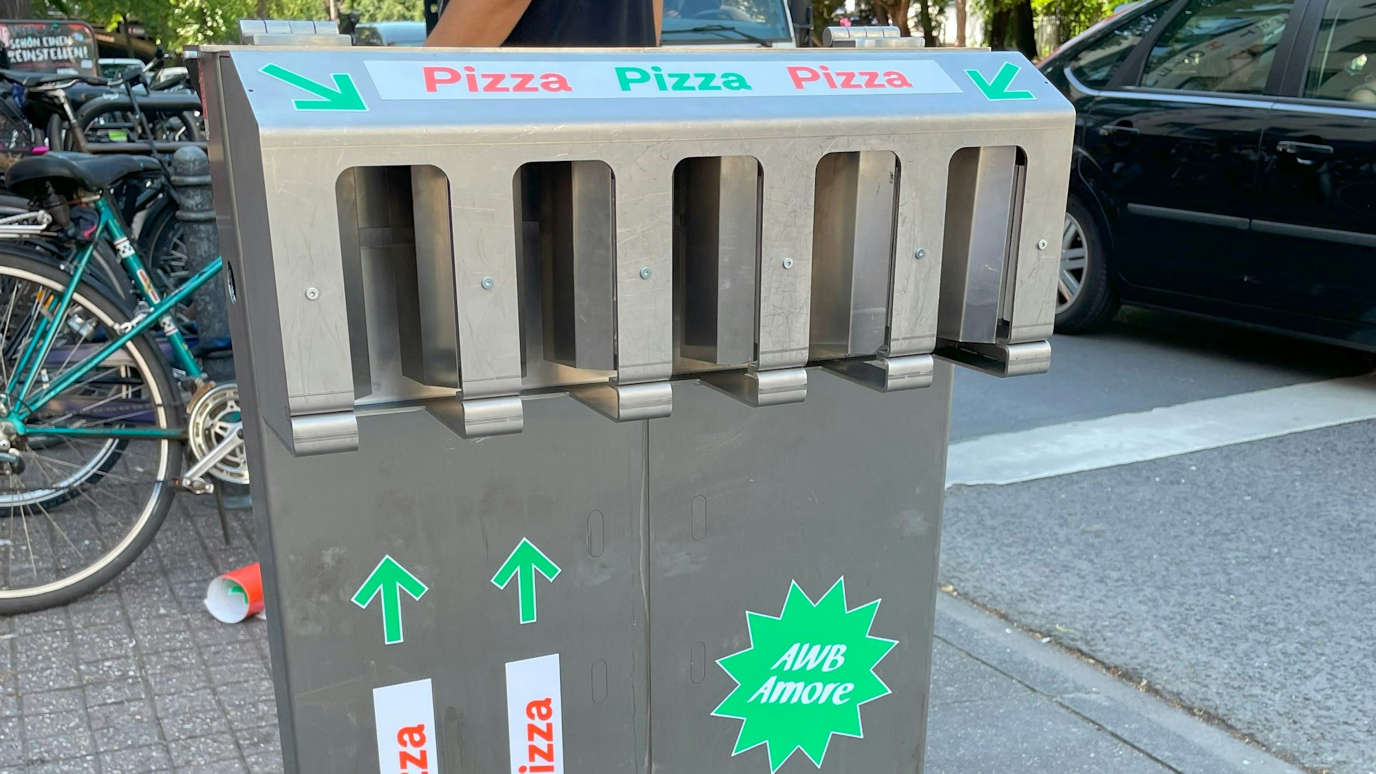 AWB Pizza Mülleimer Venloer Straße