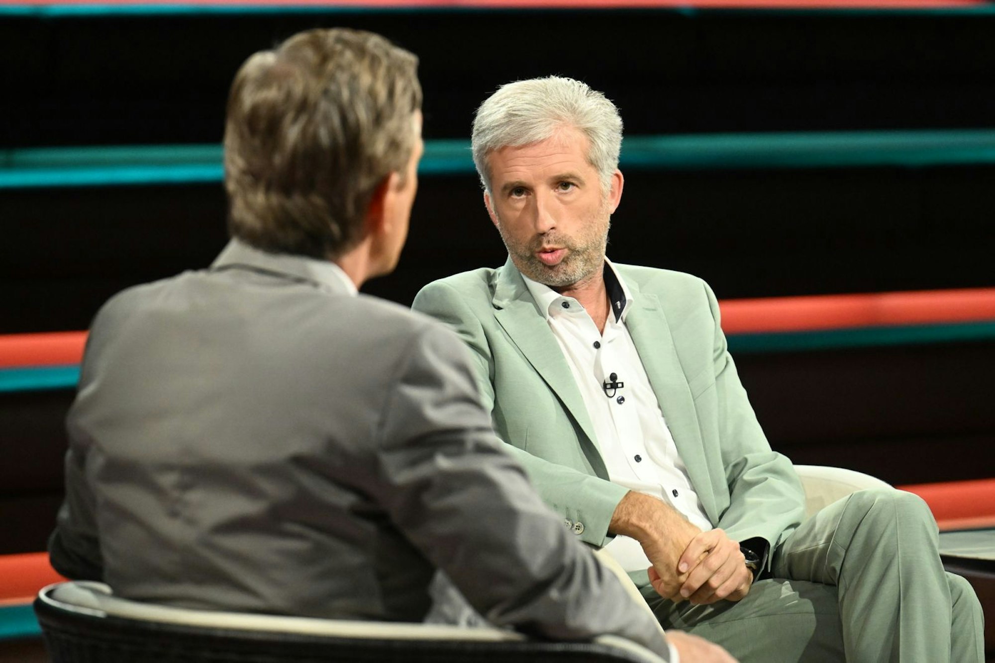 Bei „Markus Lanz“ erklärte Ex-Grünen-Politiker Boris Palmer, dass er seine Stadt Tübingen nicht vor einer Sturzflut retten könnte. (Bild: ZDF / Cornelia Lehmann)