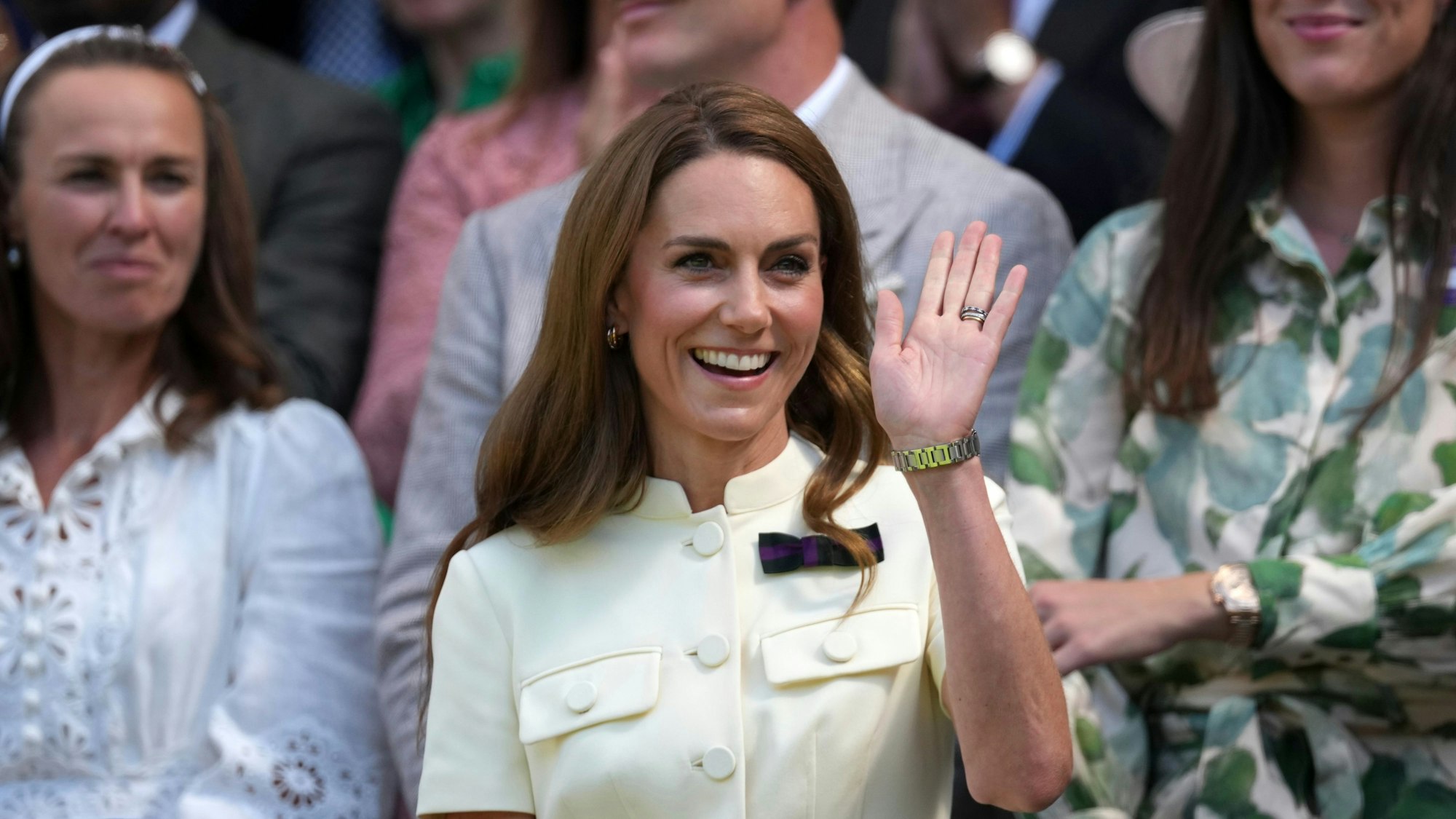 Prinzessin Kate, Princess of Wales, trifft in Wimbledon zum Finale des Dameneinzels zwischen Iga Świątek und Amanda Anisimova ein.