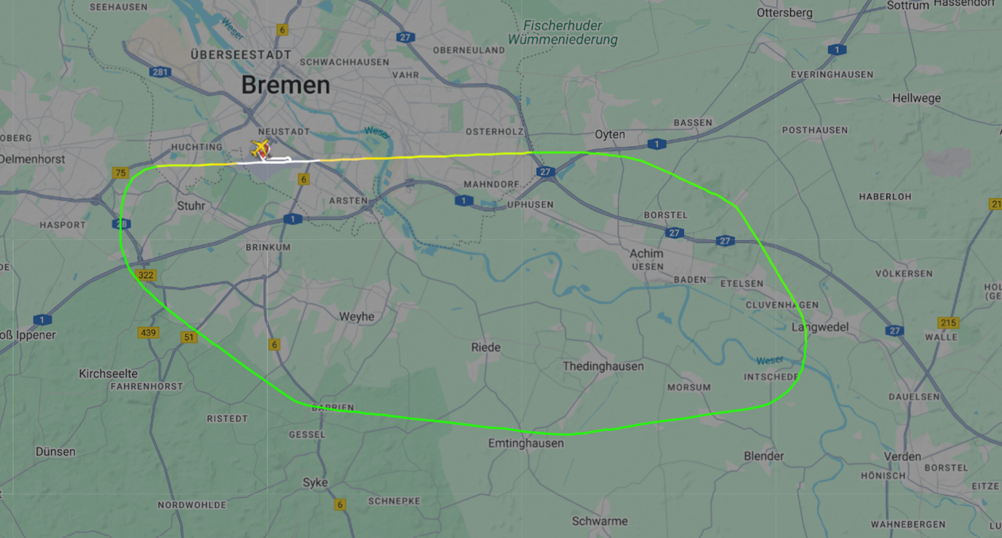 Screenshot Flightradar Flug 9A-BER Ein Flugzeug der Fluggesellschaft Sundair steht auf dem Flughafen. Der Flieger ist am Samstagmorgen kurz nach dem Start zum Bremer Flughafen zurückgekehrt. Grund dafür war laut einer Unternehmenssprecherin leichter Dampf, den die Crew an Bord bemerkte.