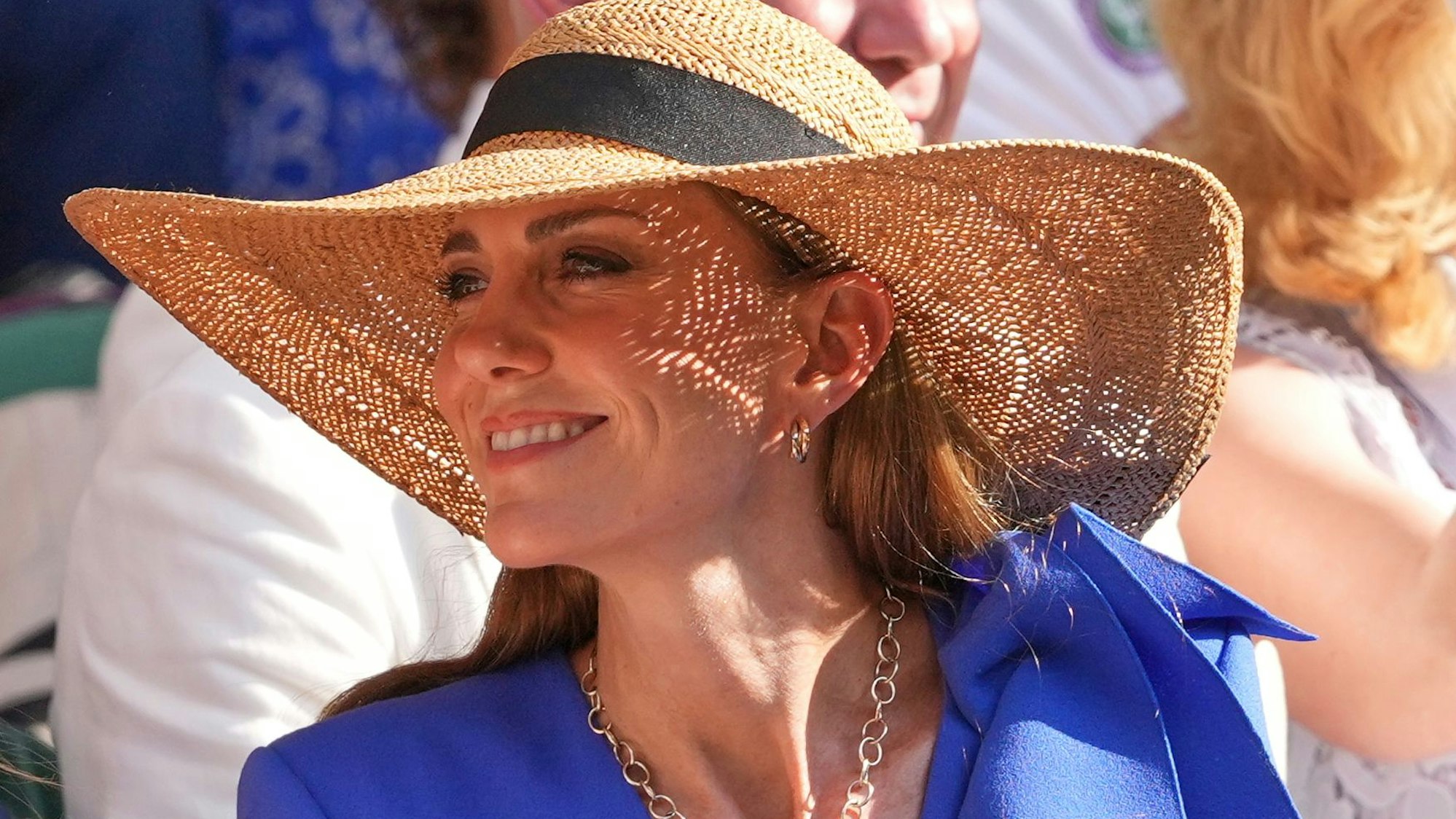 Prinzessin Kate trug zeitweise einen großen Strohhut.